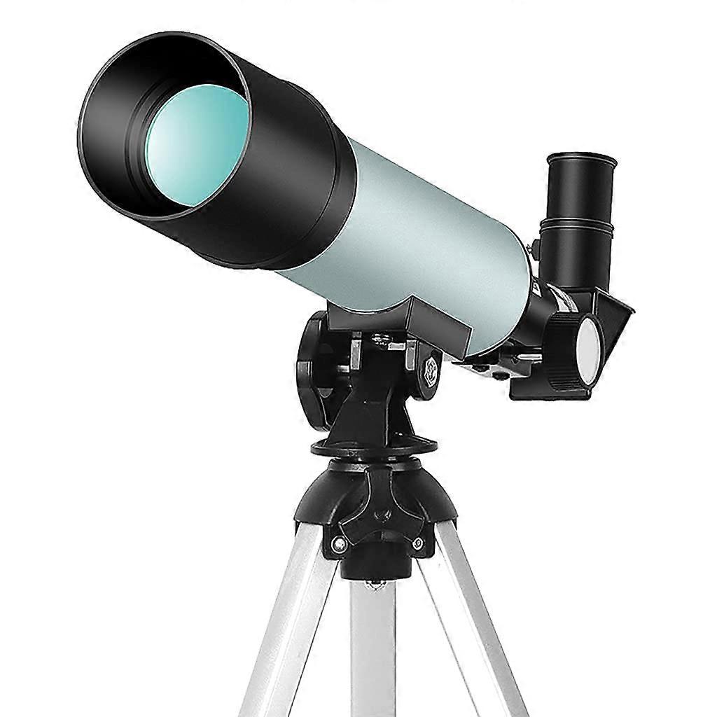 For beginners, 50mm aperture, 360mm focal length, astronomically adjustable with smartphone adapter, handheld.