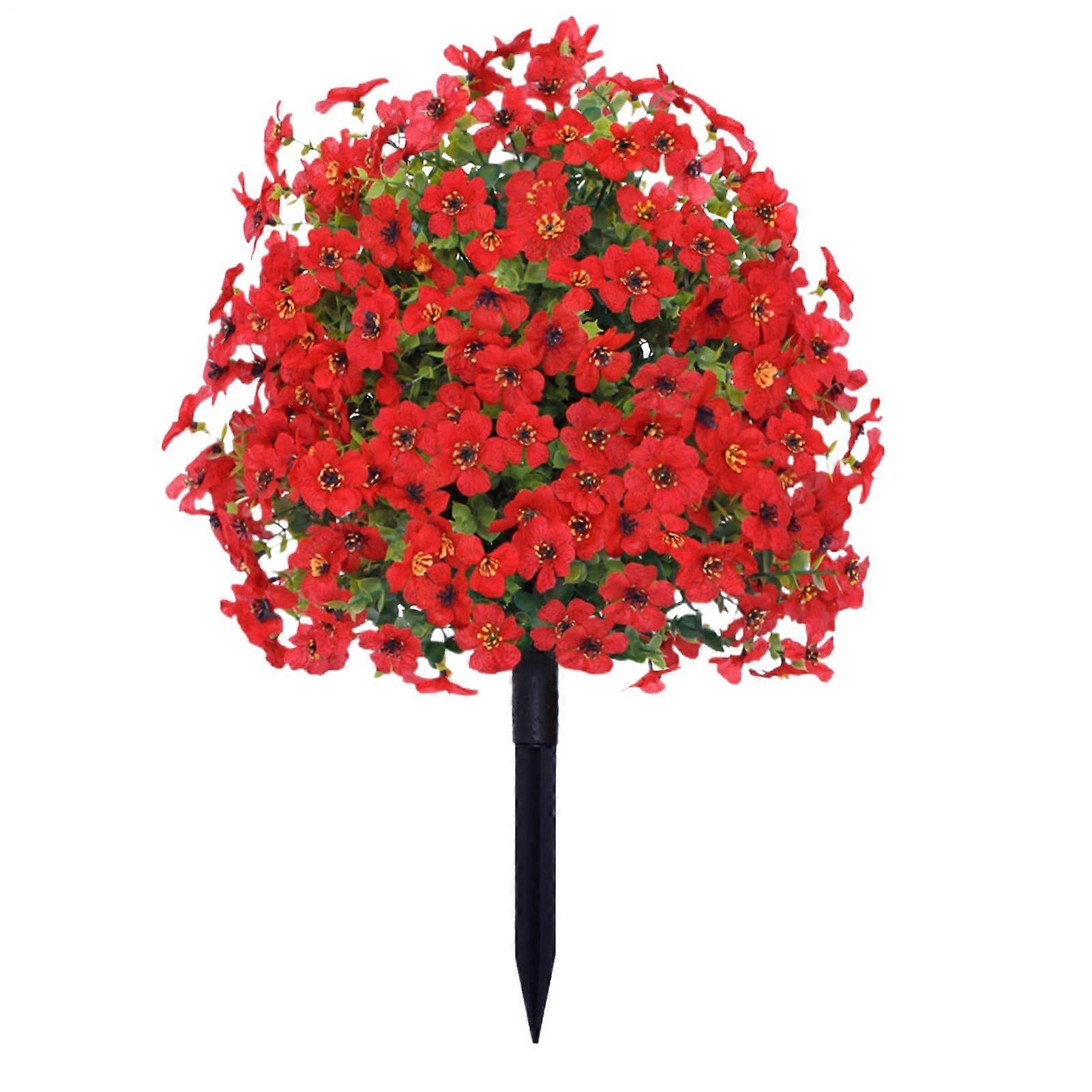 Artificial shrubs for outdoor use – topiary artificial trees, 58.4 cm, UVresistant, purple ball plants for front door, garden