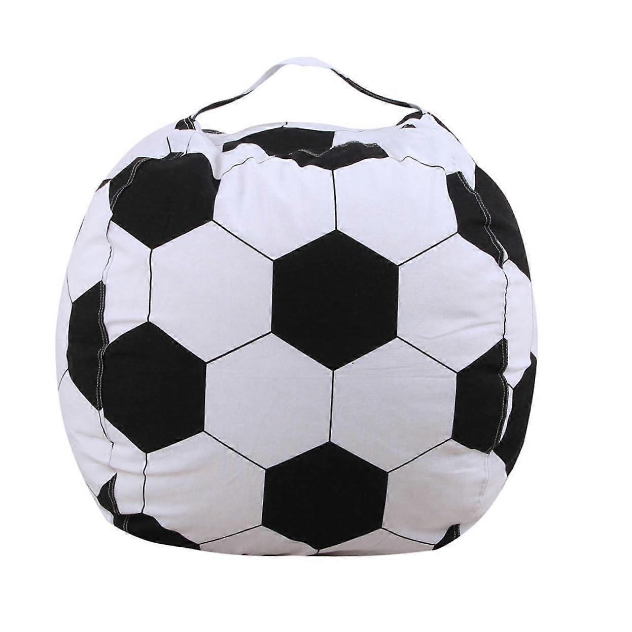 Creative Soft Toy Storage Bag in Football Pattern Multifunctional Bean Bag