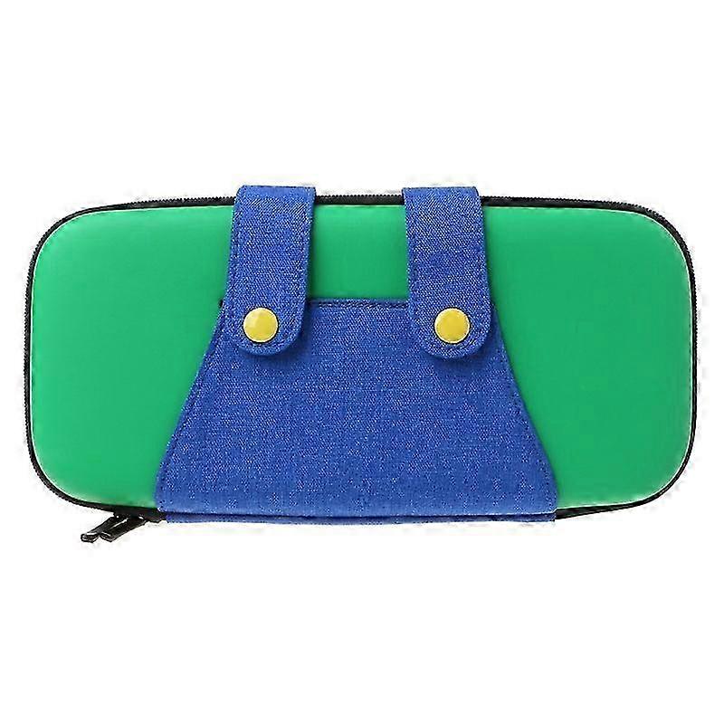 Dual Zipper Storage Case with Snap Button for Nintendo Switch NS Console - Portable Carry Bag with Protective Design