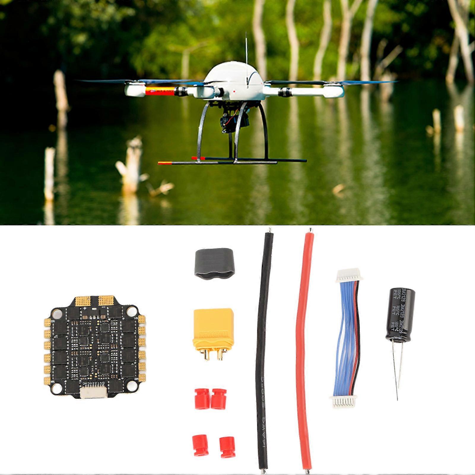 60A 4 in 1 RC Brushless ESC Anti Interference Quick Response Electric Speed ​​Controller for FPV Car Drone 