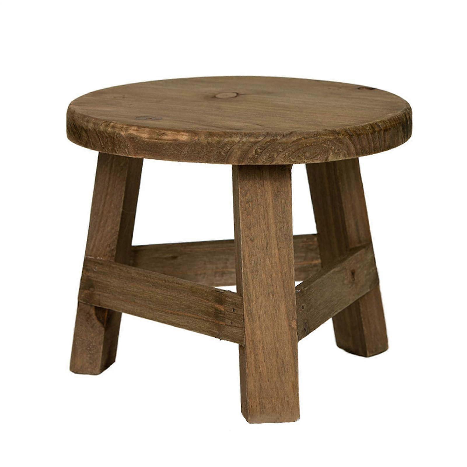 Wooden ram with rustic color Presentation stand for small flower stools