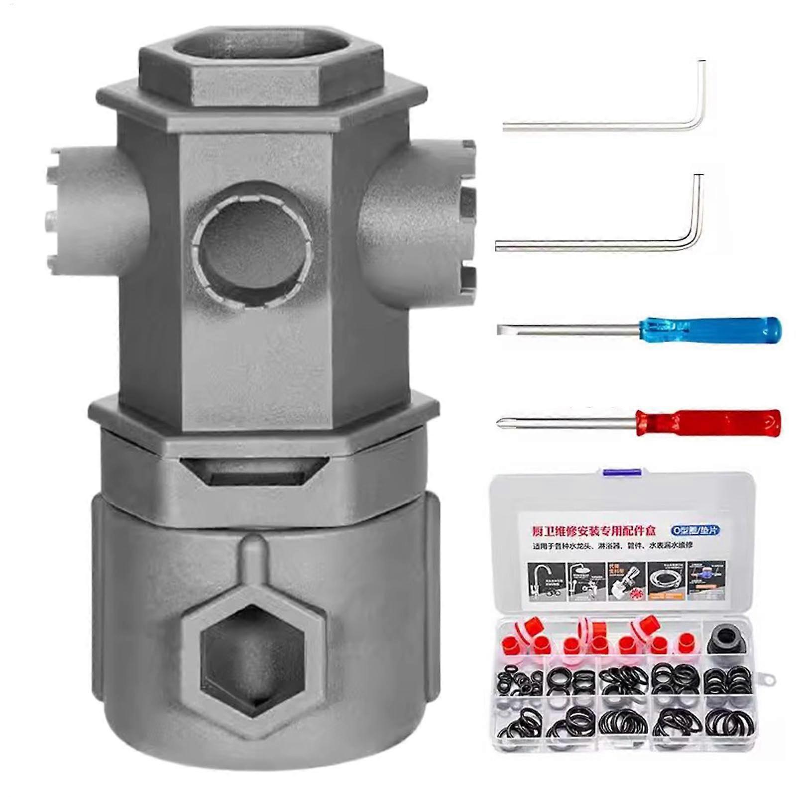 Wasserhahnschluessel 16-In-1 Faucet Wrench Tool Set Multi-Function Armaturenschluessel For Sink Toilet Plumbing