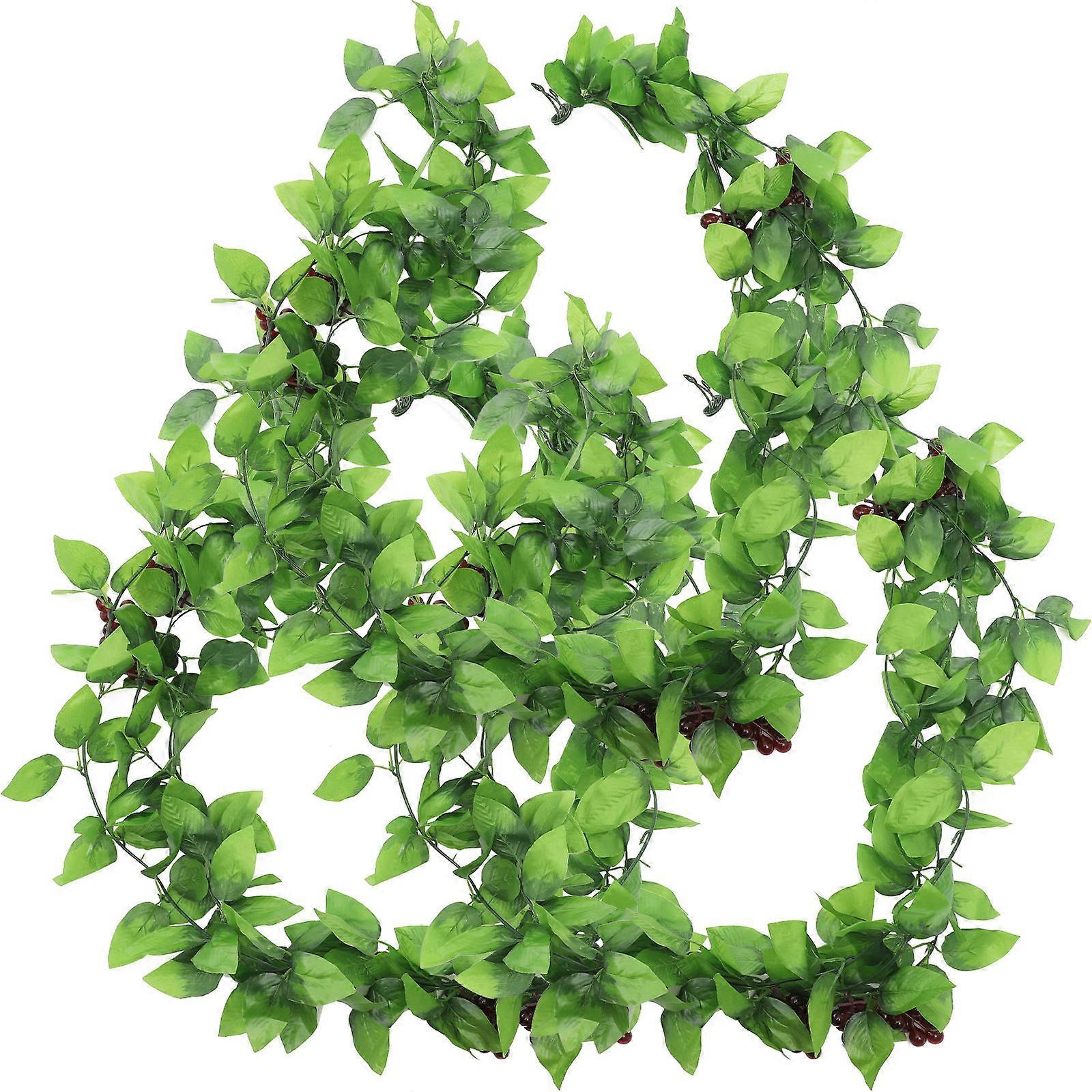 3pcs Artificial Grape Vines Fake Grape Bunch Simulation Hanging Plant Vines
