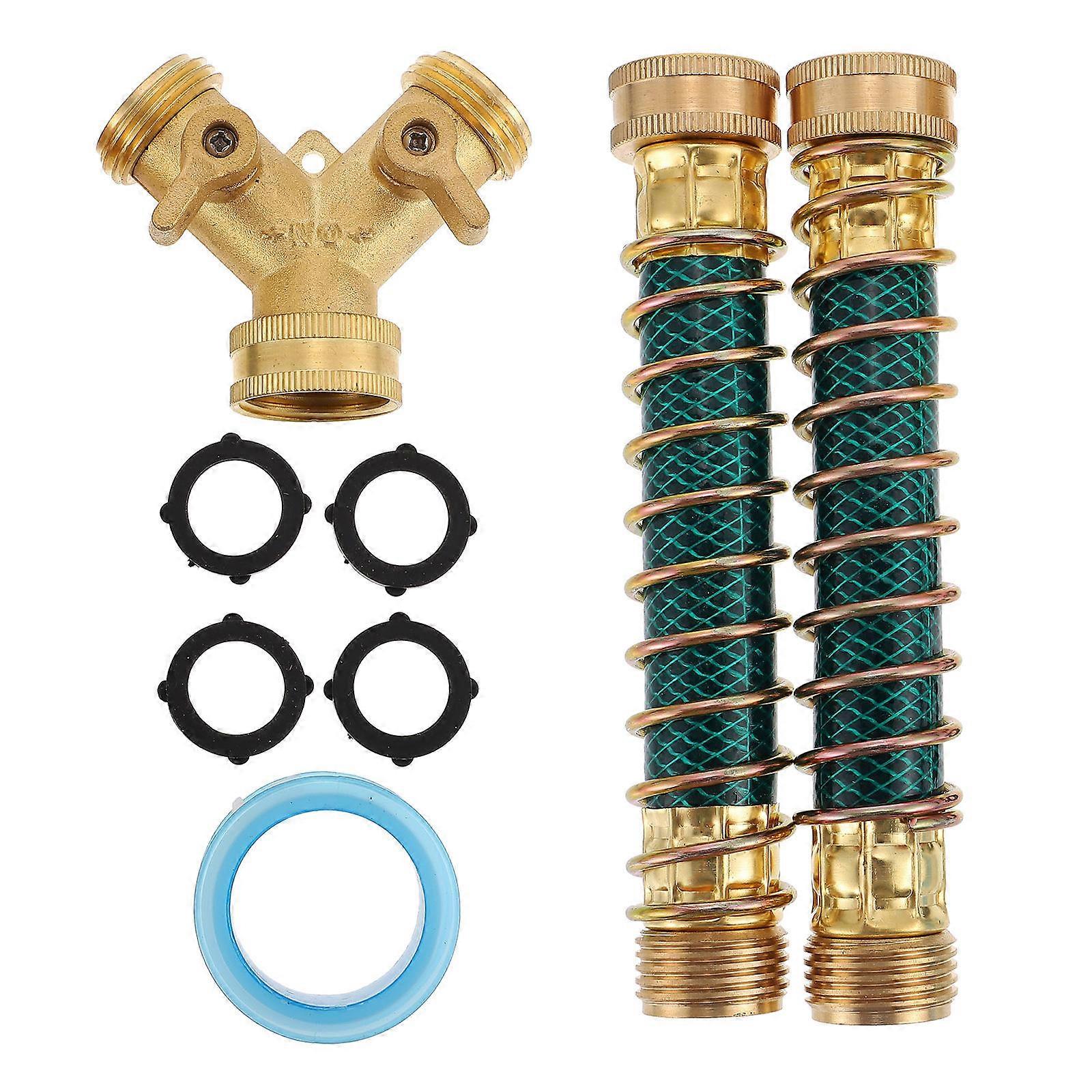 Garden Hose Y Splitter Adapter Durable Connector for Irrigation, Quick Release for Watering, Car Washing, and Pet Bathing, Leak Resistant Design