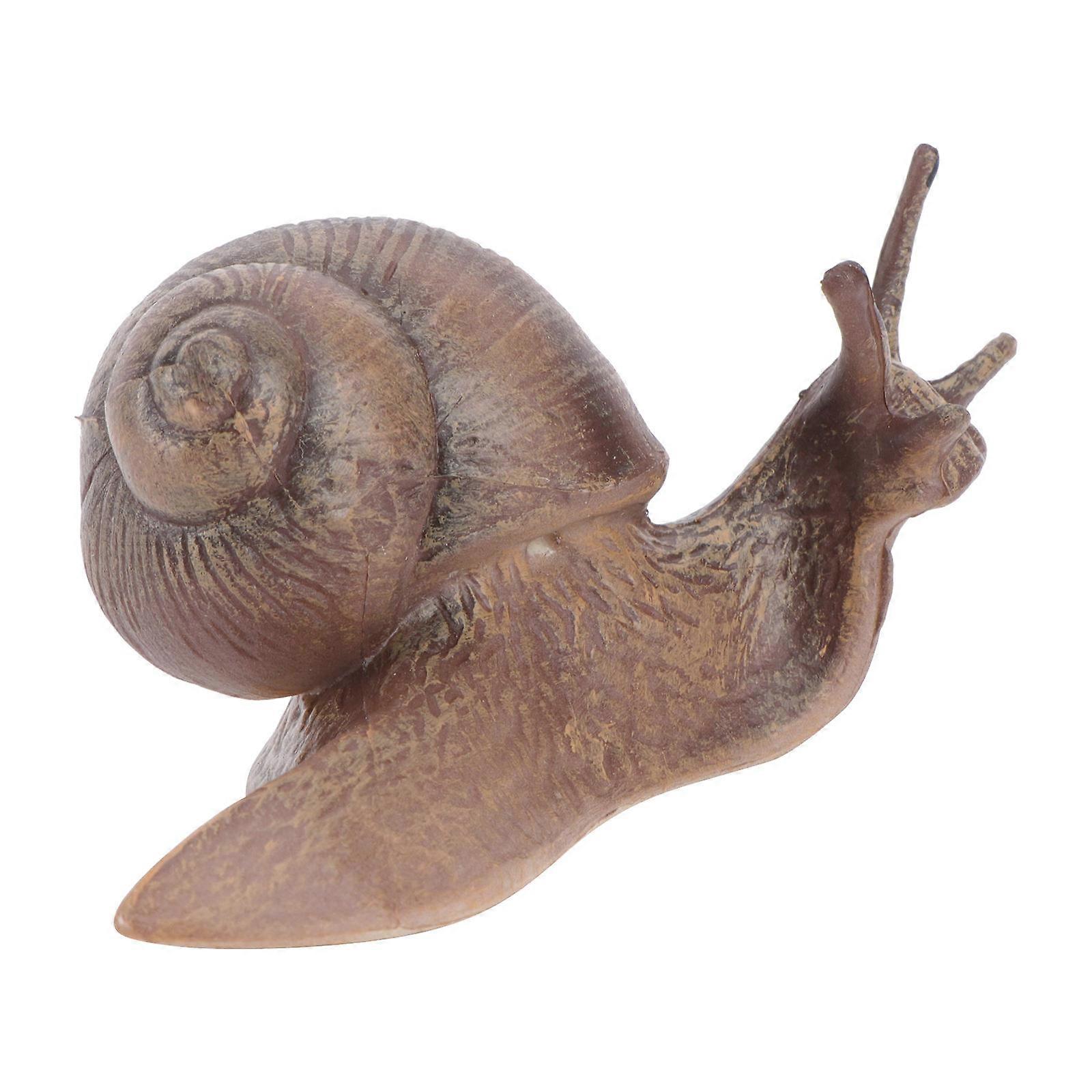 Simulated Snail Landscape Ornament, Solid Model Garden Decoration for Home or Office Desktop Display