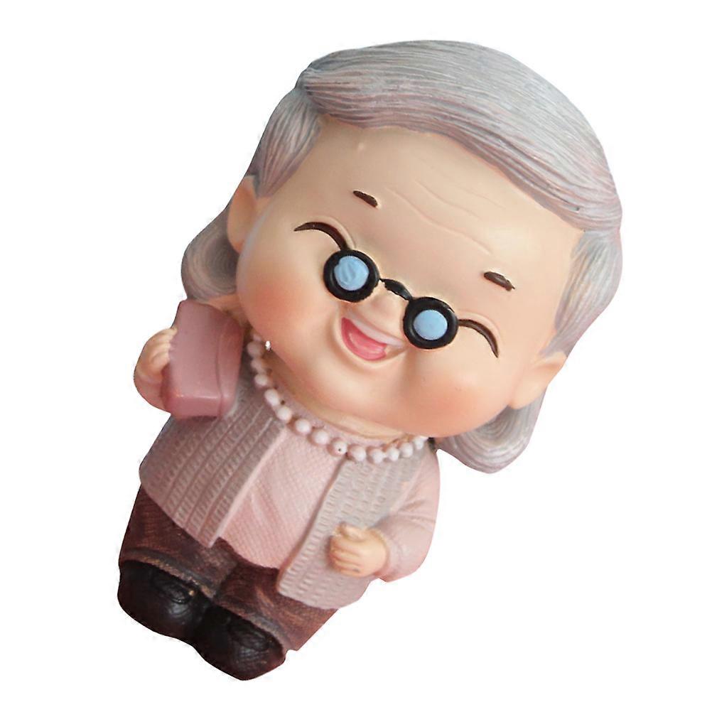 Resin Elderly Couple Cake Topper for Birthday Party Decorations, Adorable Design Figurines for Home and Couples Decor