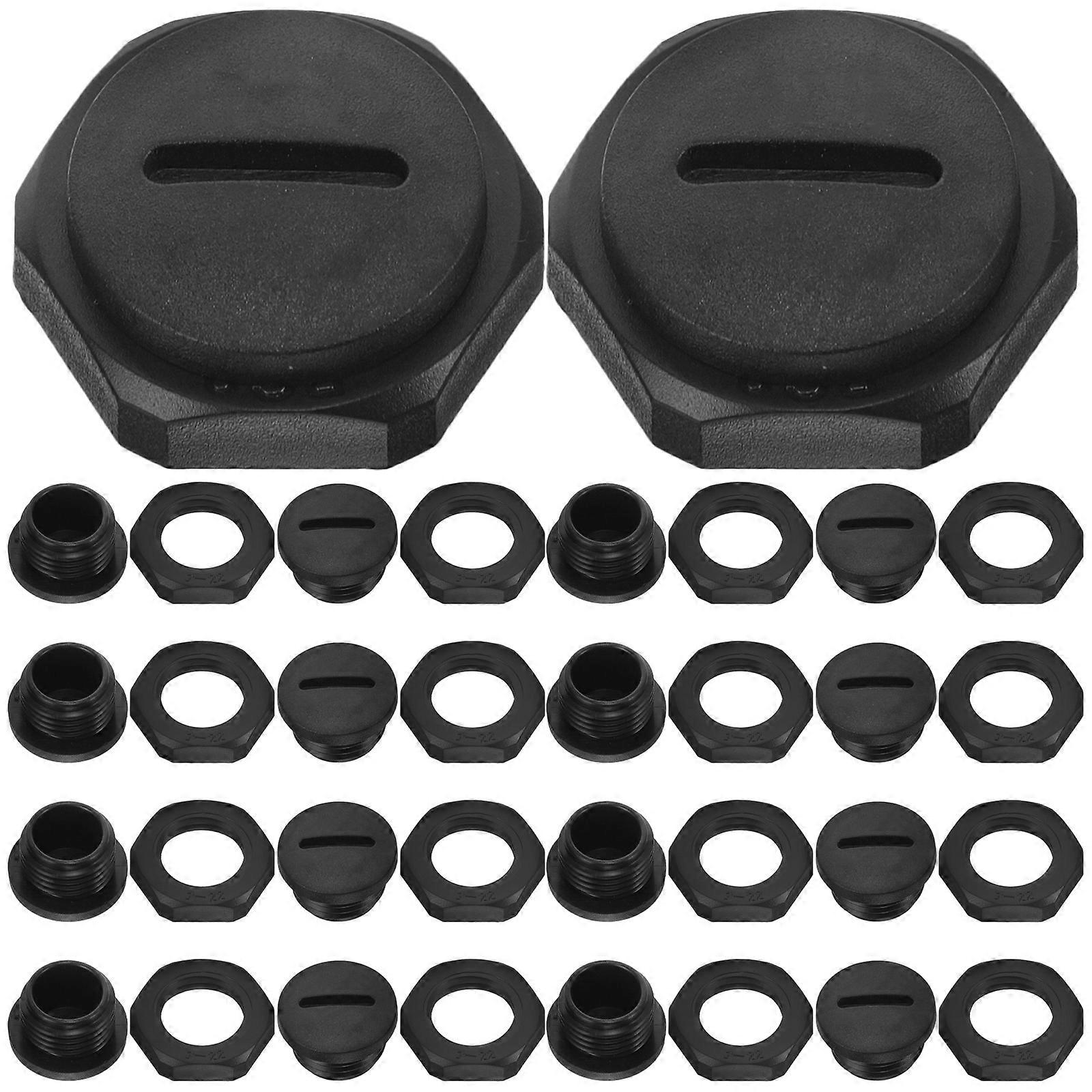 20pcs Threaded Hole Plug Sealing Stoppers Flame Retardant Furniture Chair Leg Caps Floor Protection Protectors