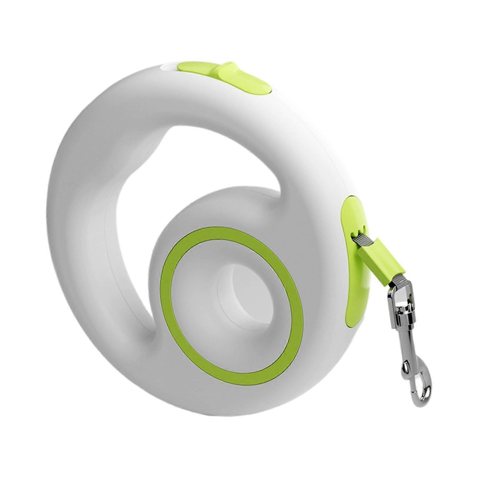 Retractable Dog Leash with Adjustable Cat Running Lead - Lightweight Non-Slip Training Rope with Shock Absorption for Hiking Camping Green
