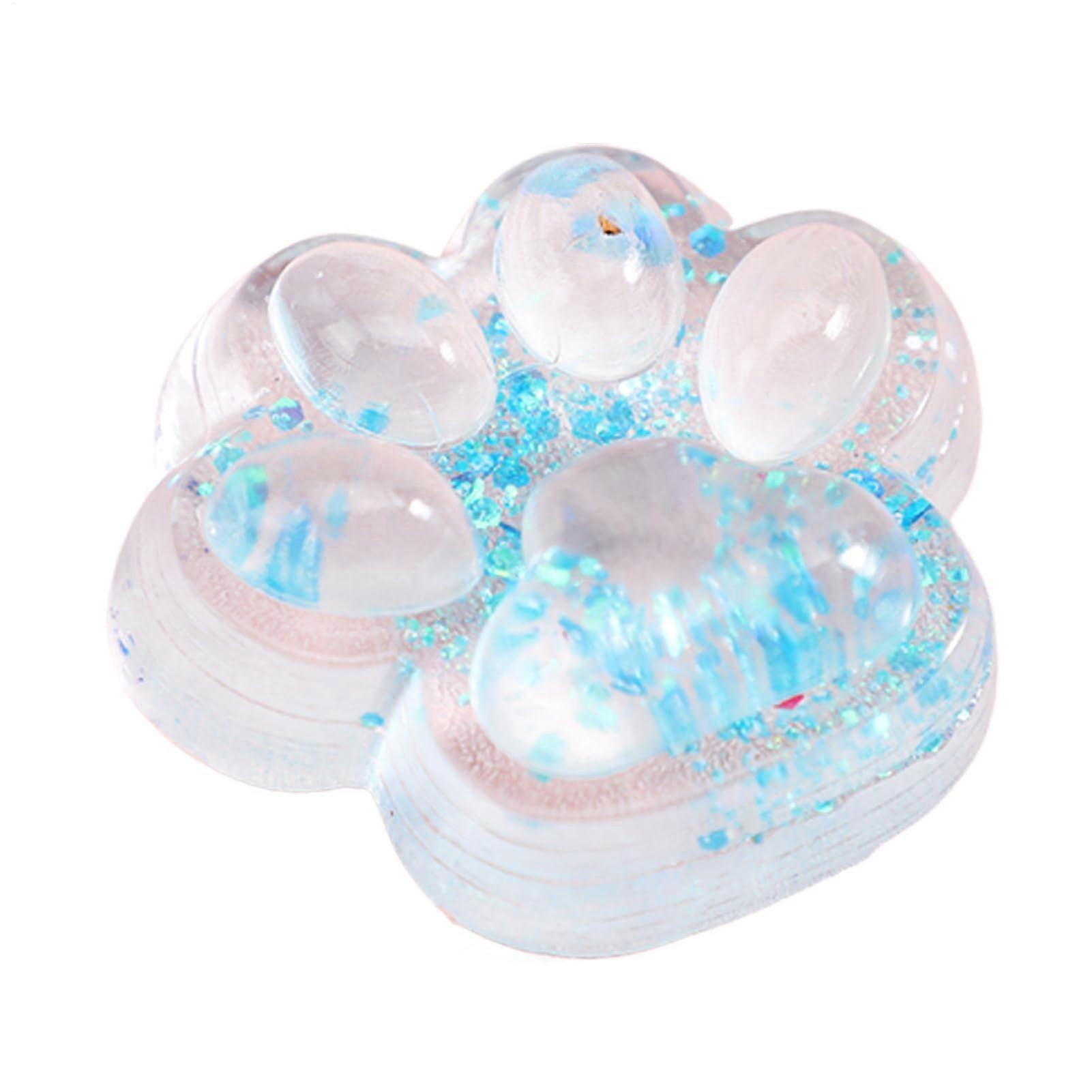 Large Cat Paw Squeezes Toy for Stress Relief, Sequined Squishy Cat Paw, Cute Hellgrün Design for Adults and Children