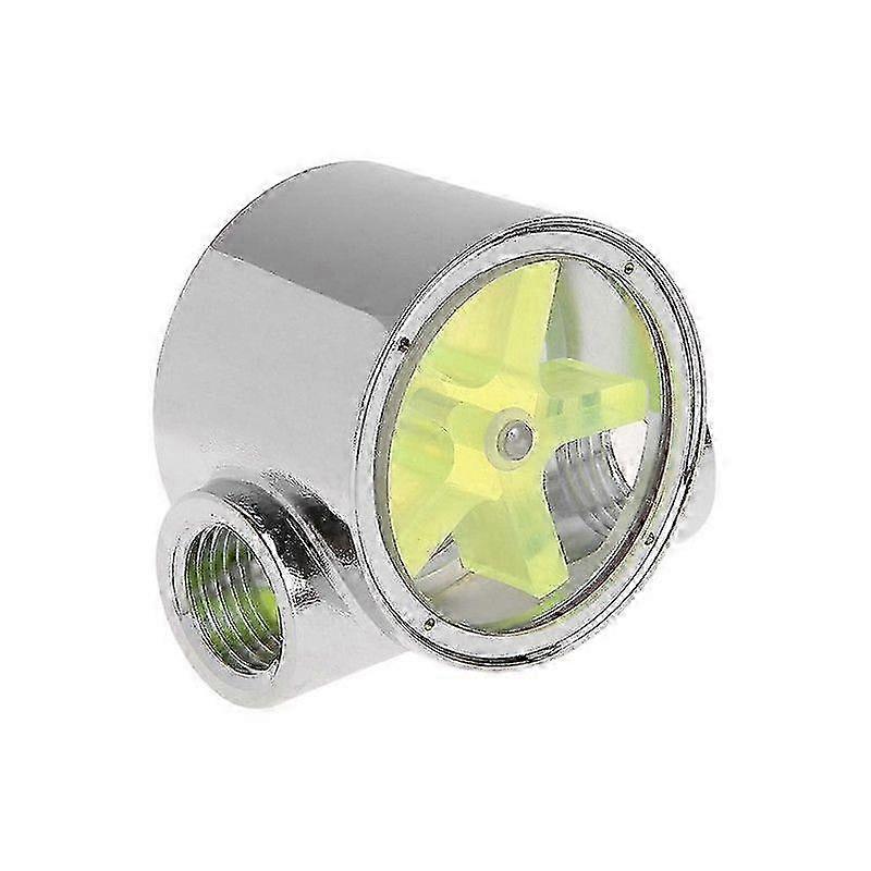 5 Impeller Water Flow Meter Cooling Flow Indicator G1/4 Thread Copper Plated hwy