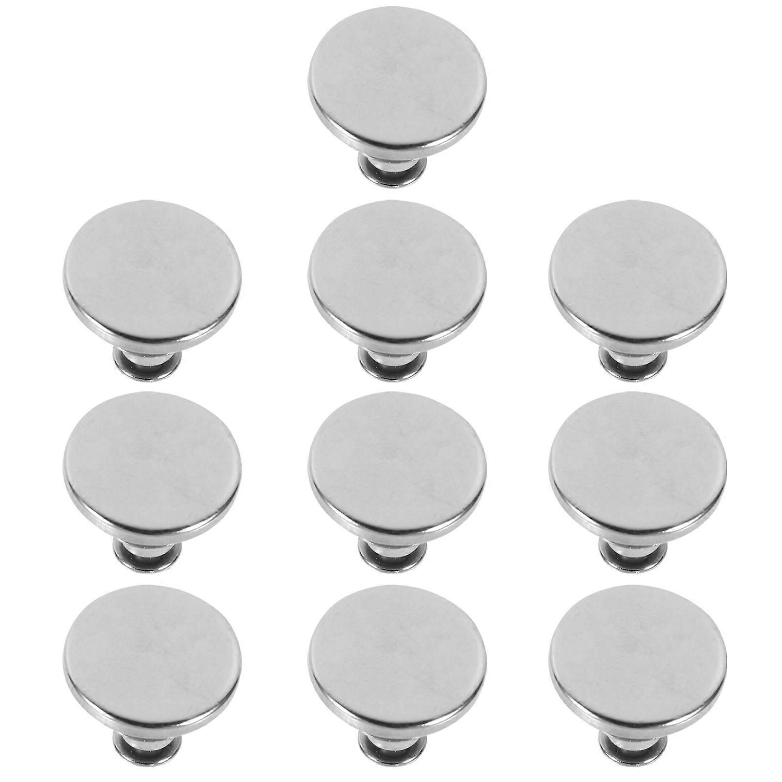 20Pcs Silver Alloy Jeans Buttons for Decoration Durable Metal with Fine Workmanship