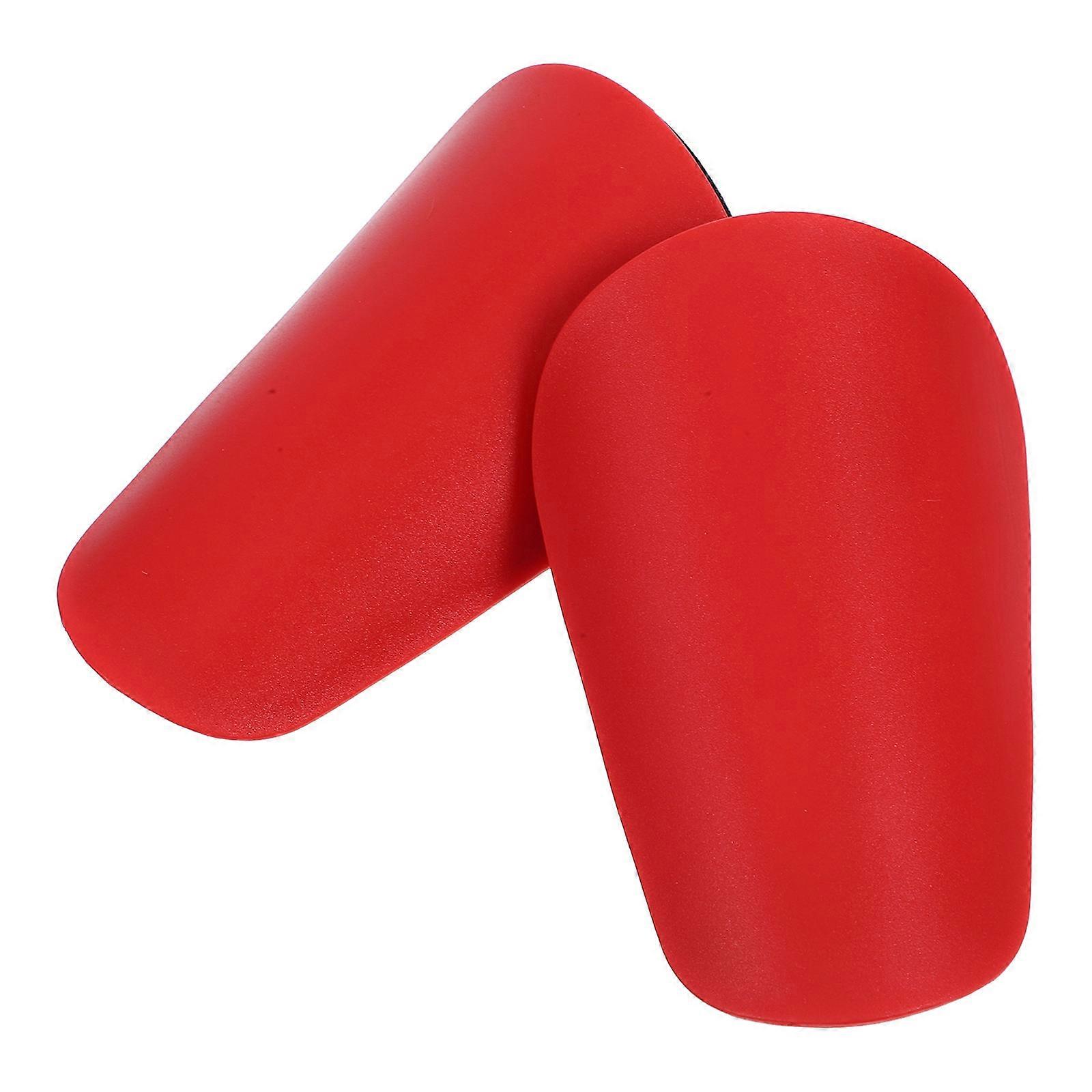 Shin Guard Soccer Kids Practical Protective Gears Training Sessions Red Flat Shape 10.00X6.00X2.00cm 1 Pair
