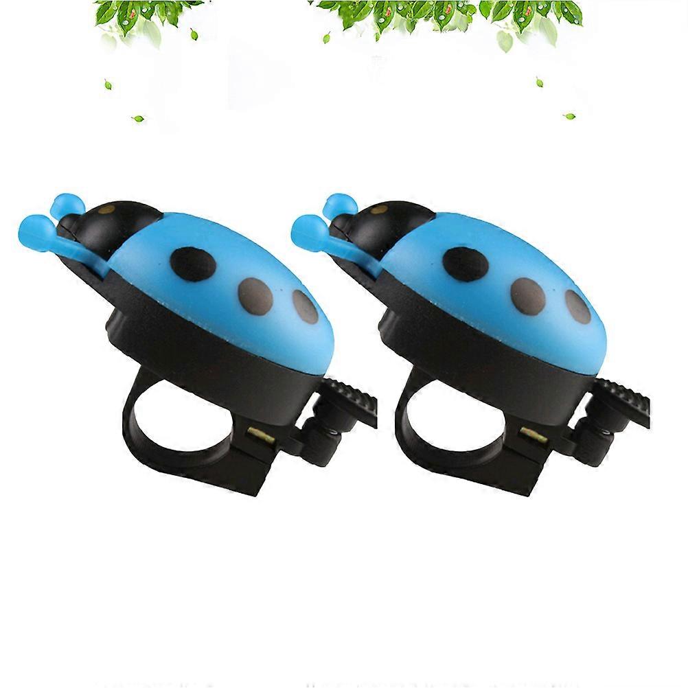 Blue Bike Bells with Clear Sound Easy to Set on Handlebar Made of Aluminium Alloy for Kids 2pcs
