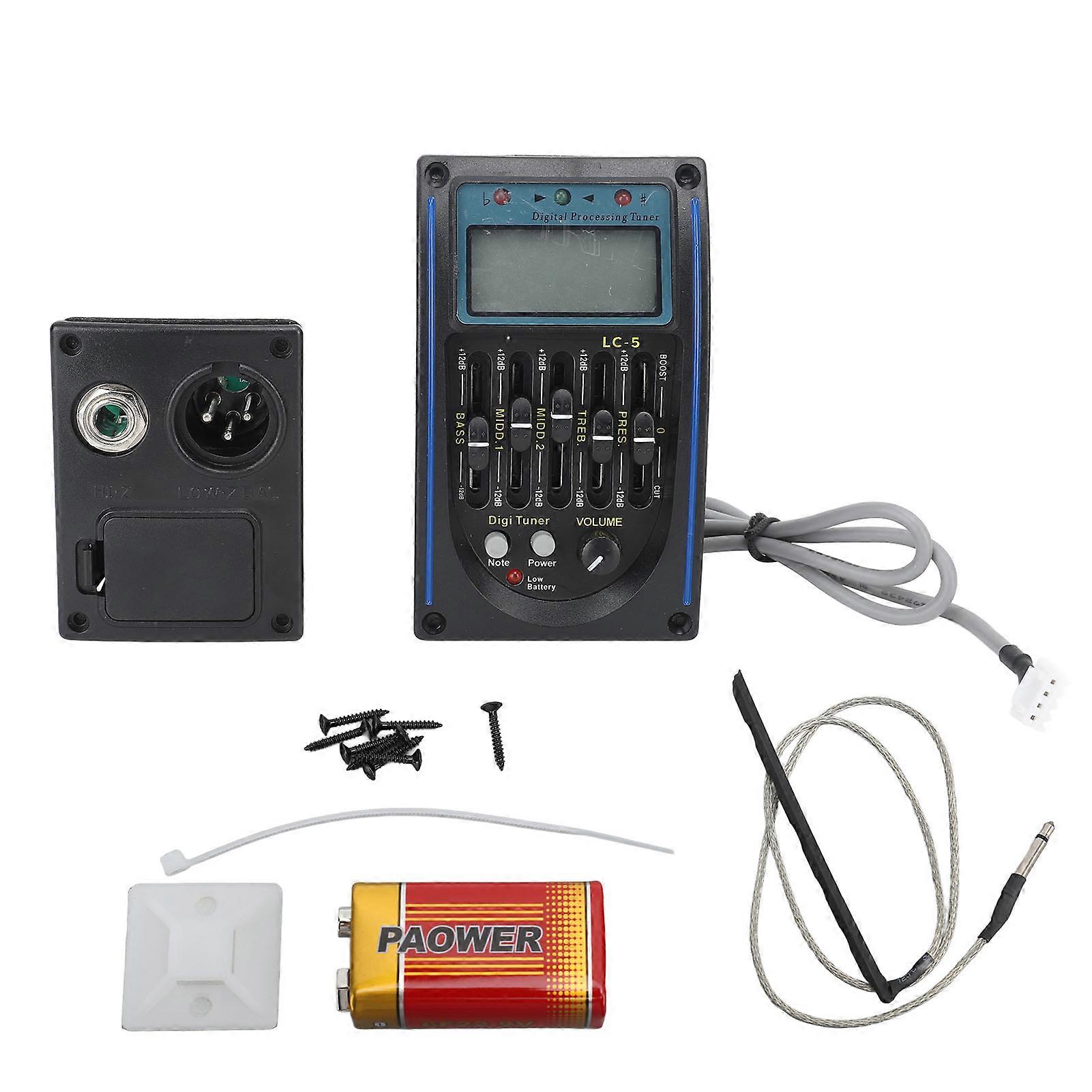 Acoustic Guitar Pickup Precise Tuning Multi Functional Guitar EQ Equalizer Pickup