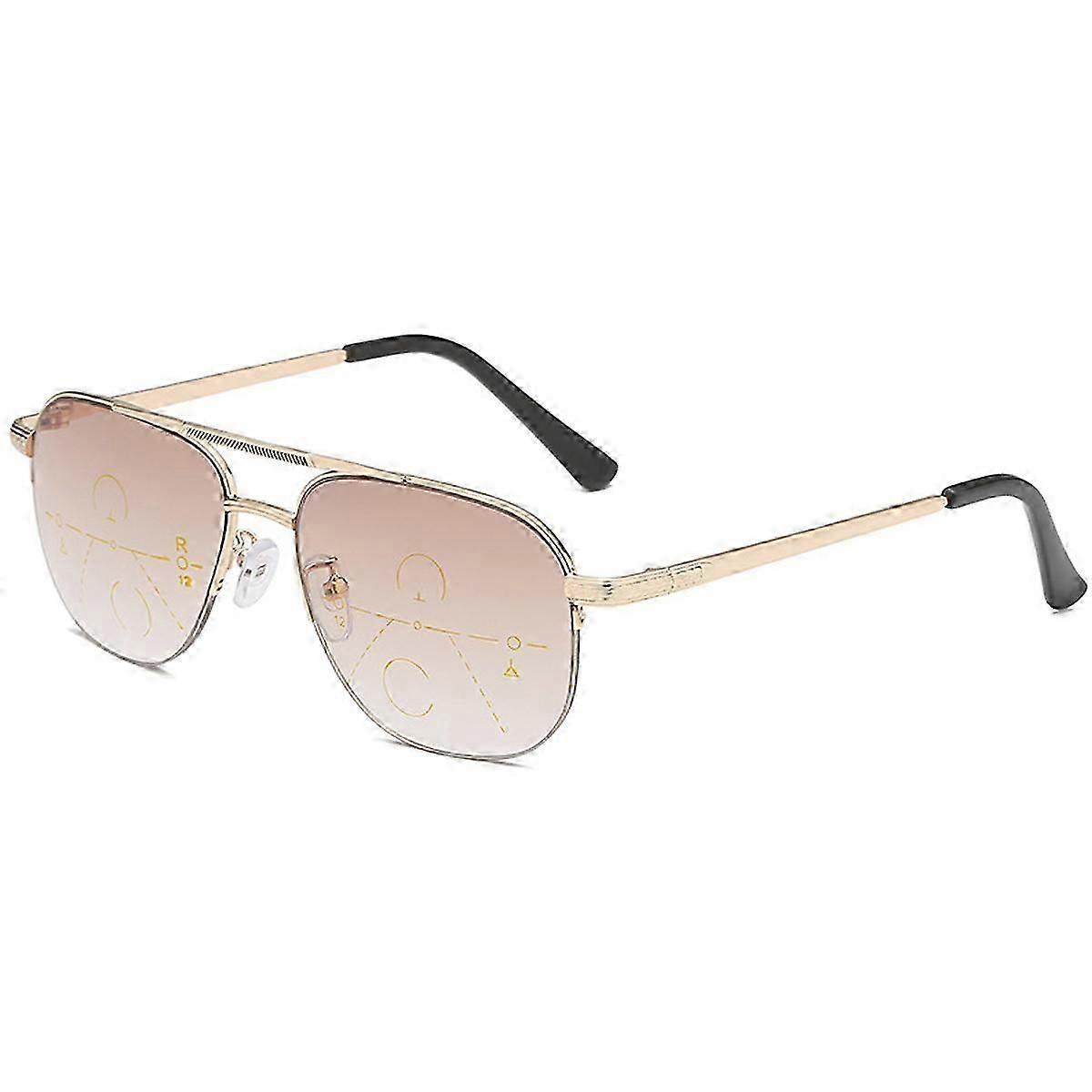 Retro anti blue light reading glasses, intelligent zoom, progressive multi focus