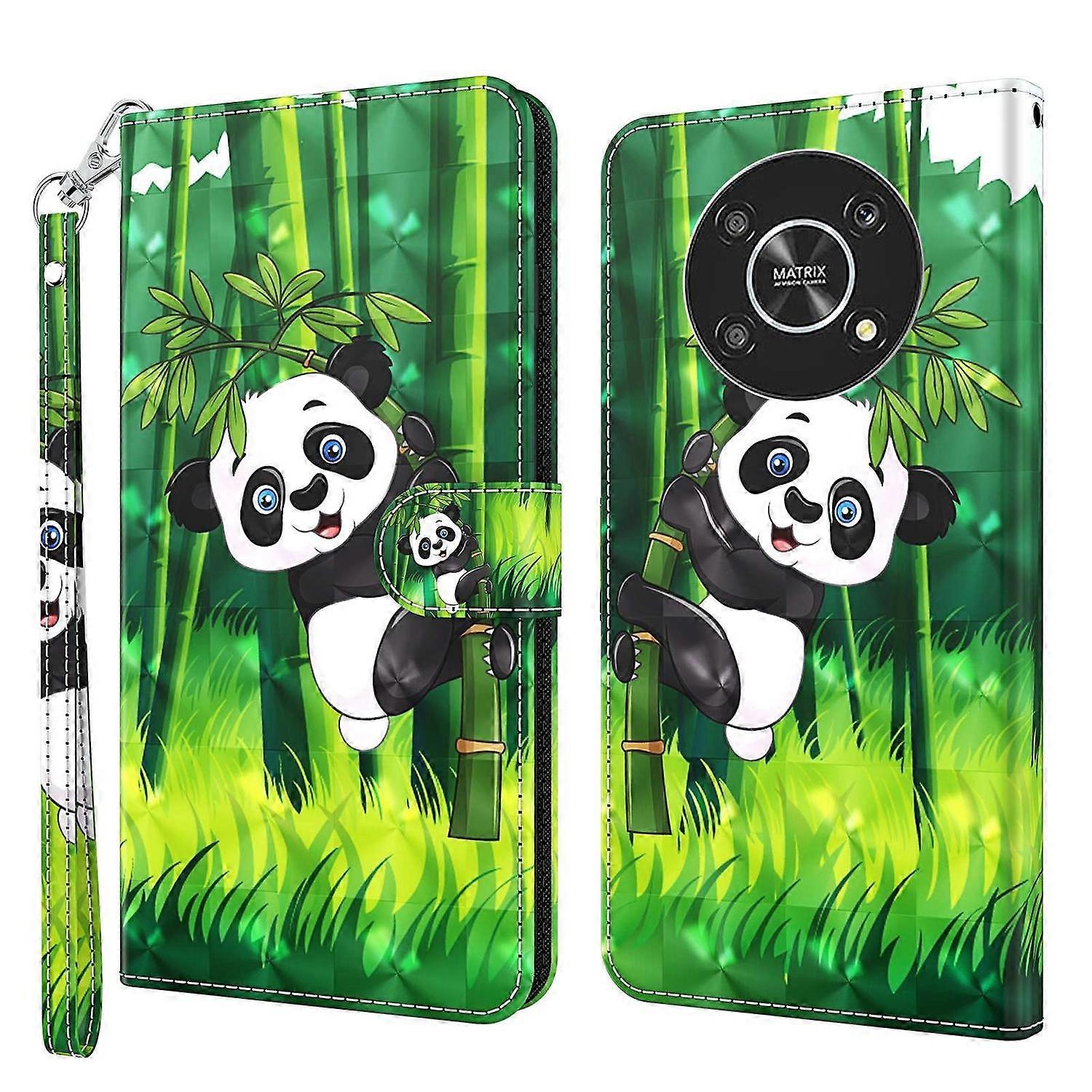 For Honor Magic4 Lite 4G 5G PU Leather Flip Wallet Cover 3D Pattern Printing Stand Feature Magnetic