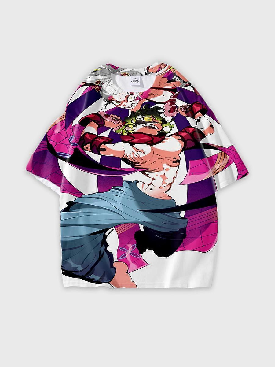 T-shirt round neck Character Pattern loose short sleeve P1658