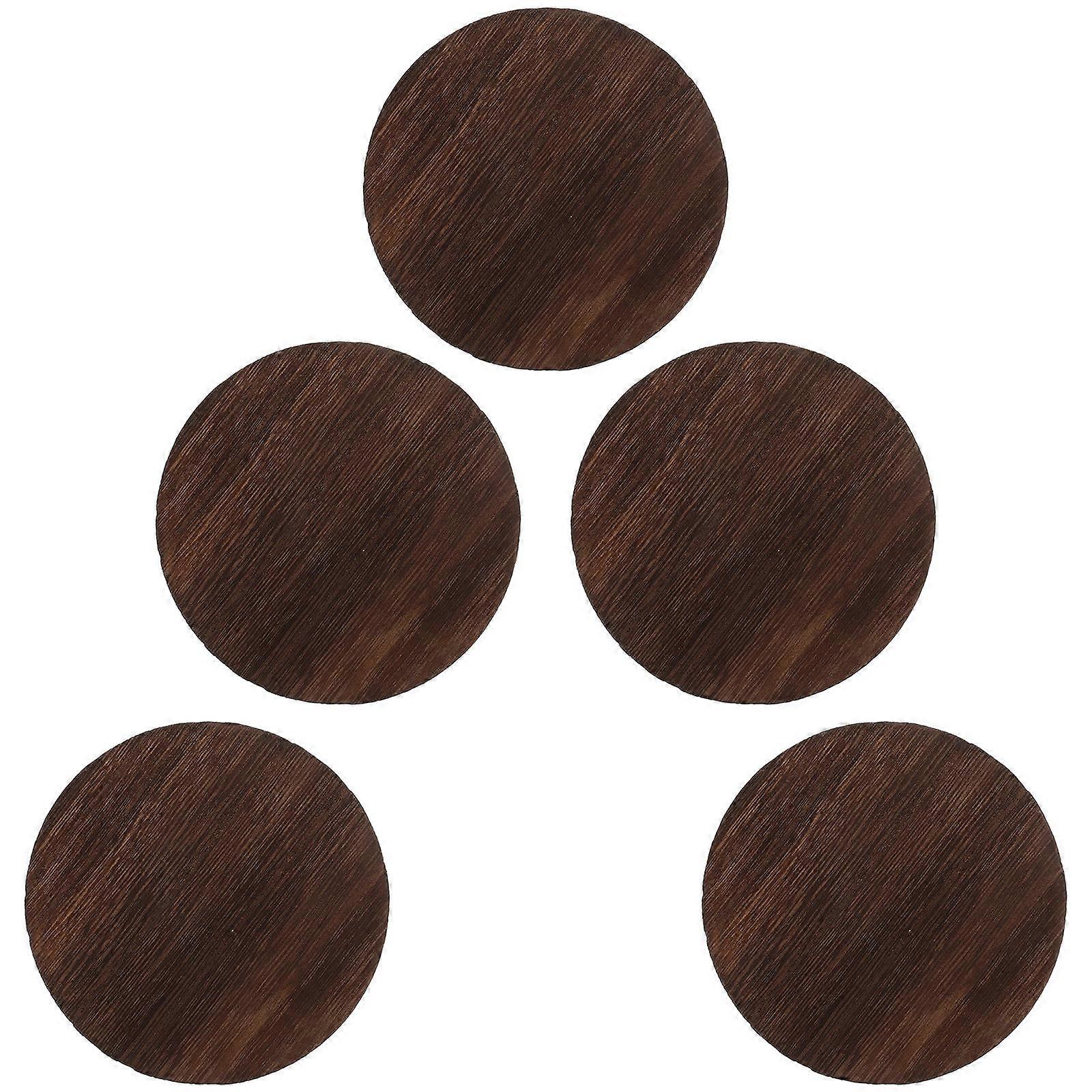 5pcs Natural Wood Slices for DIY Crafts, Coasters, Displays, and Educational Activities – Unfinished Round Craft Discs for Creative Projects