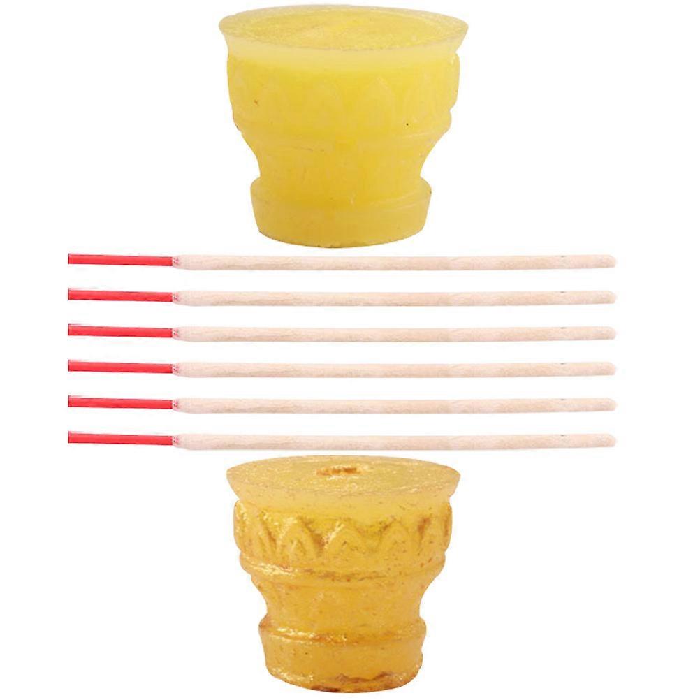Miniature Items Miniature Incense Sticks Model Educational Toy Children Use Round Shape PVC Material 8Pcs