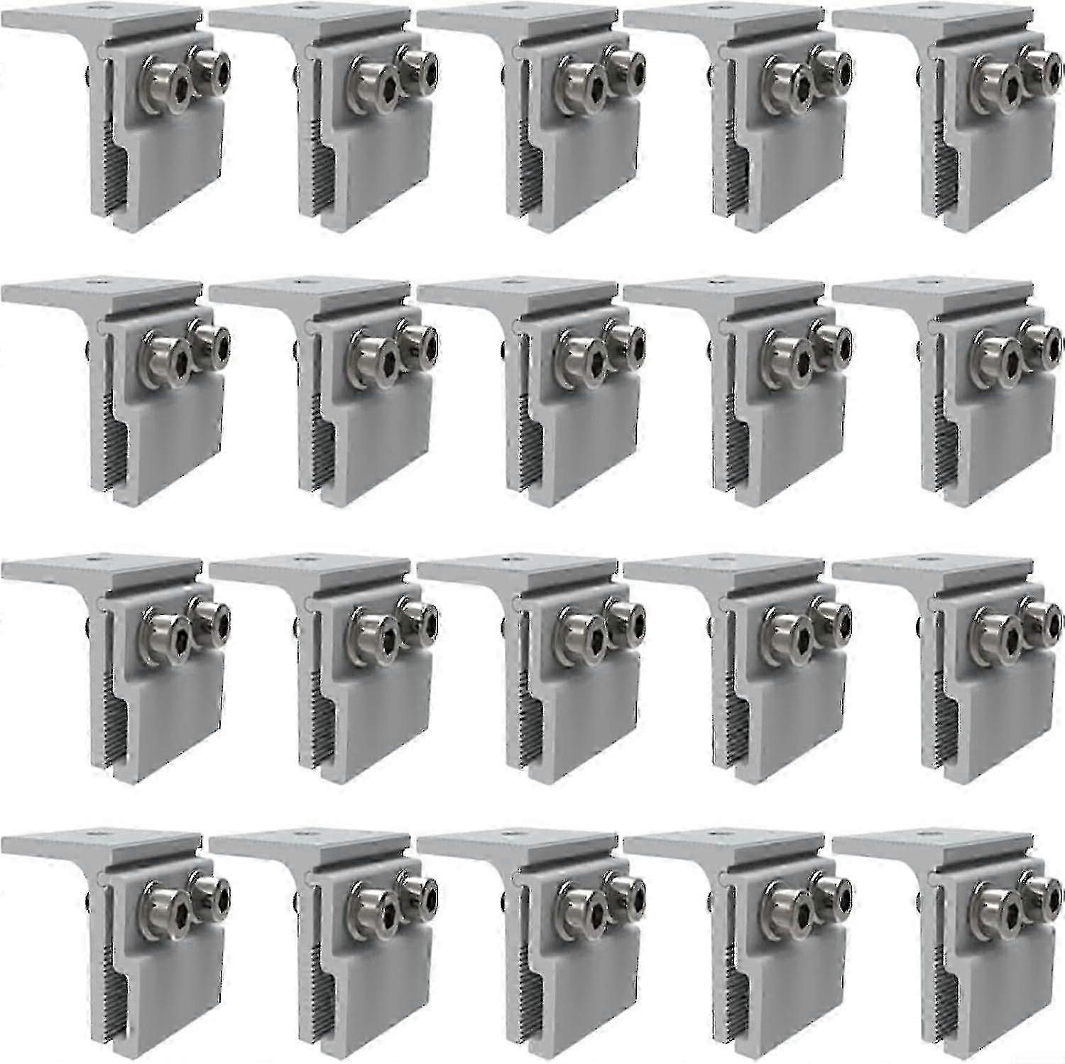 A 1, 4, or 20-Piece set of Standing Seam clamps, Roof Seam clamps, and Sheet Seam clamps for mounting Solar PV