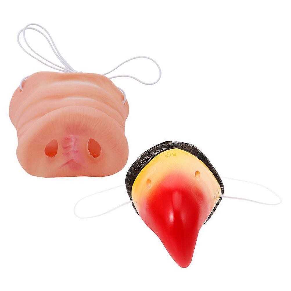 Realistic Parrot and Pig Nose Cosplay Props with Comfortable Design for Decor 2pcs