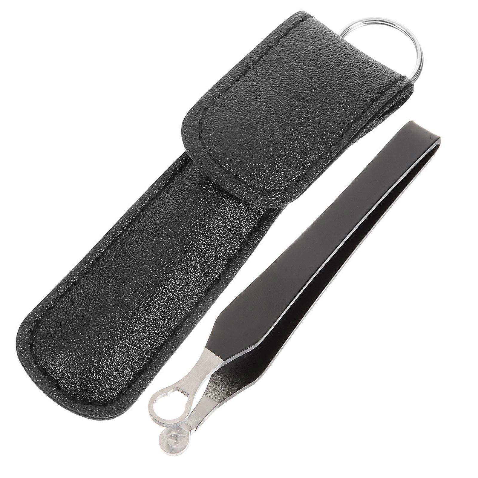 Nose Hair Trimmer with Stainless Steel for Safe Comfortable Trimming and Easy Storage Case Black