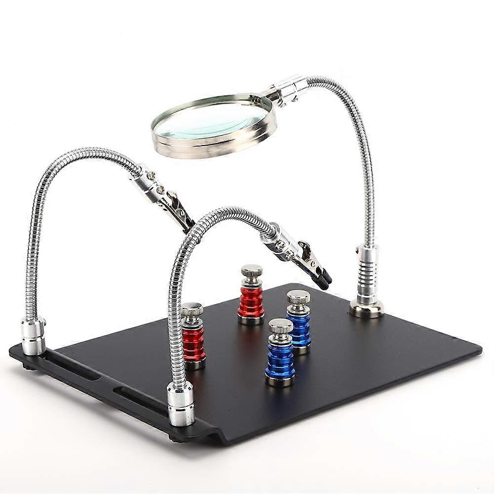 Helper Hands Soldering Station with LED Lamp, PCB Holder  Flexible Arms