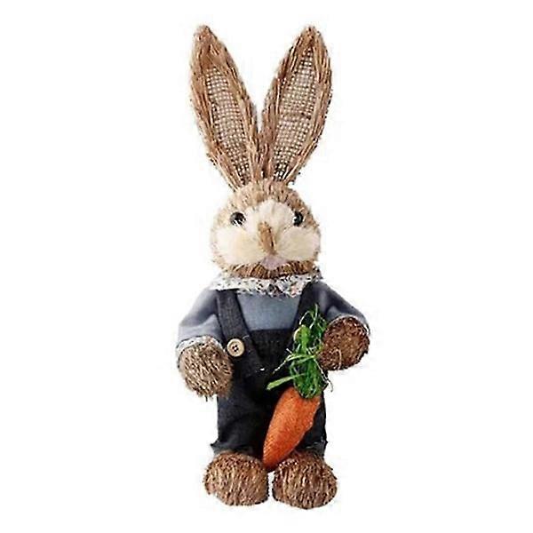 32cm Easter Simulation Rabbit Home Garden Bunny Decoration Straw Rabbit A