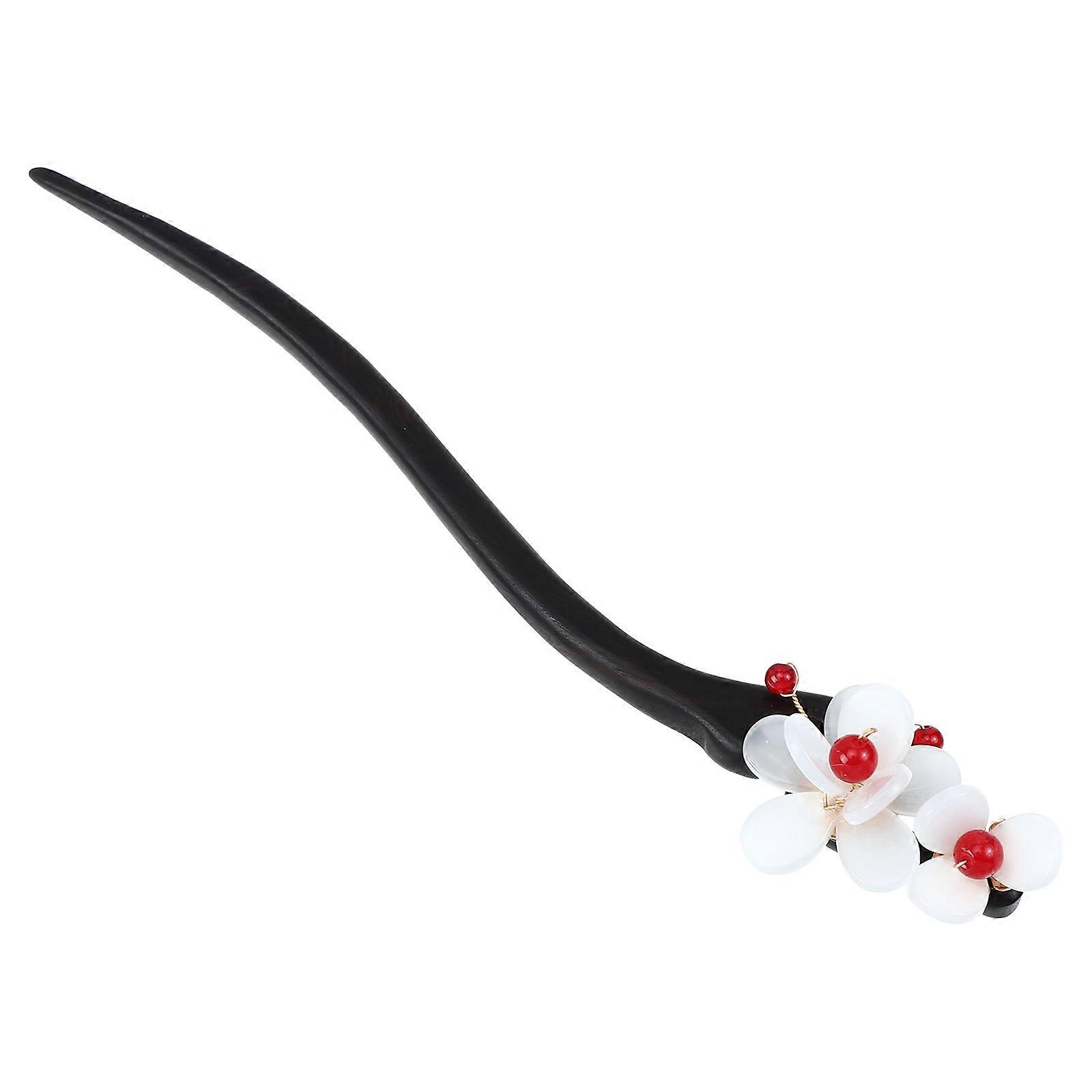 Brown Hair Stick for Decor Beautiful Retro Design Fits Hanfu Headdress 6.5 inches