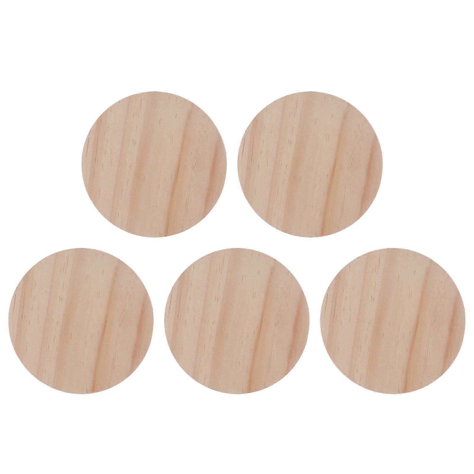 Beige Circular Plates for DIY Ornaments Set of 5pcs Suitable for Craft Decorations