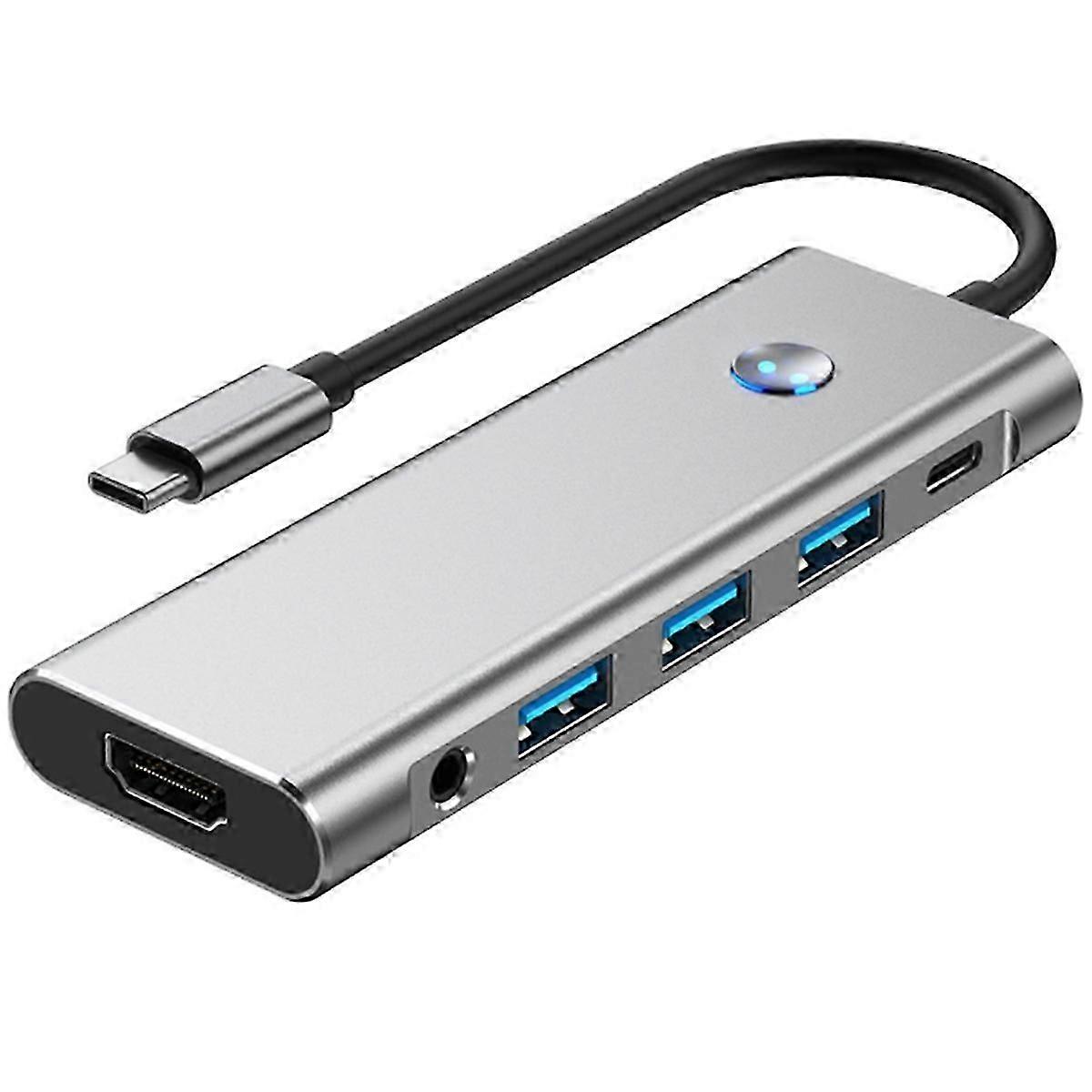 USB Docking Station with Power Supply Type-C One-Click Screen Off for Laptop 4K 60Hz Docking Station