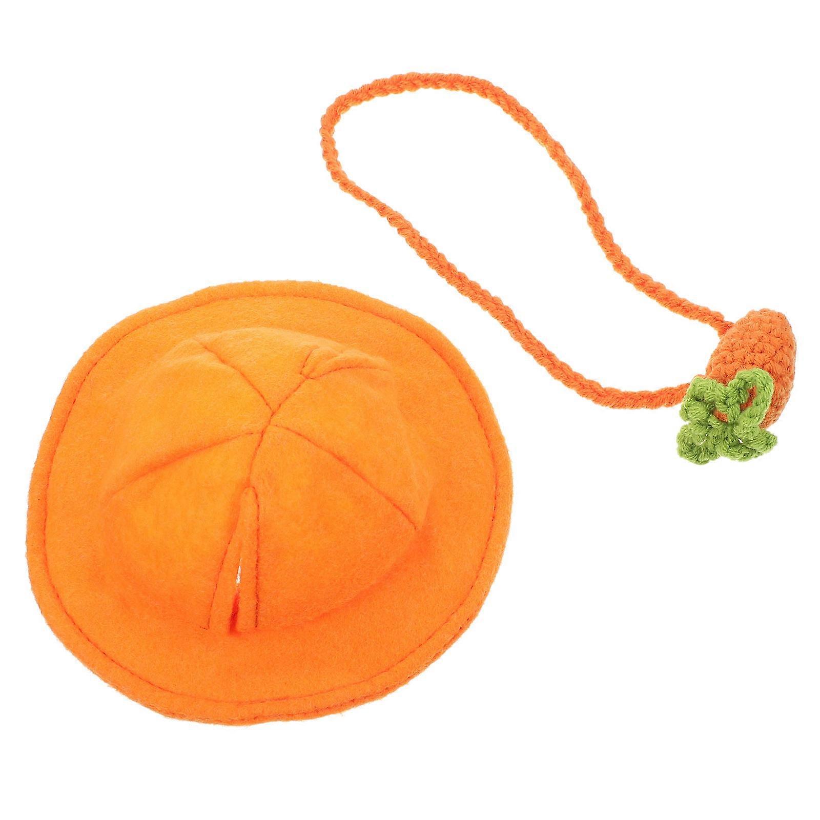 Small Rabbit Costume with Carrot Pouch and Orange Hat for Pets – Durable, Adorable, Easy to Wear for Birthdays, Festivals, and Photo Sessions