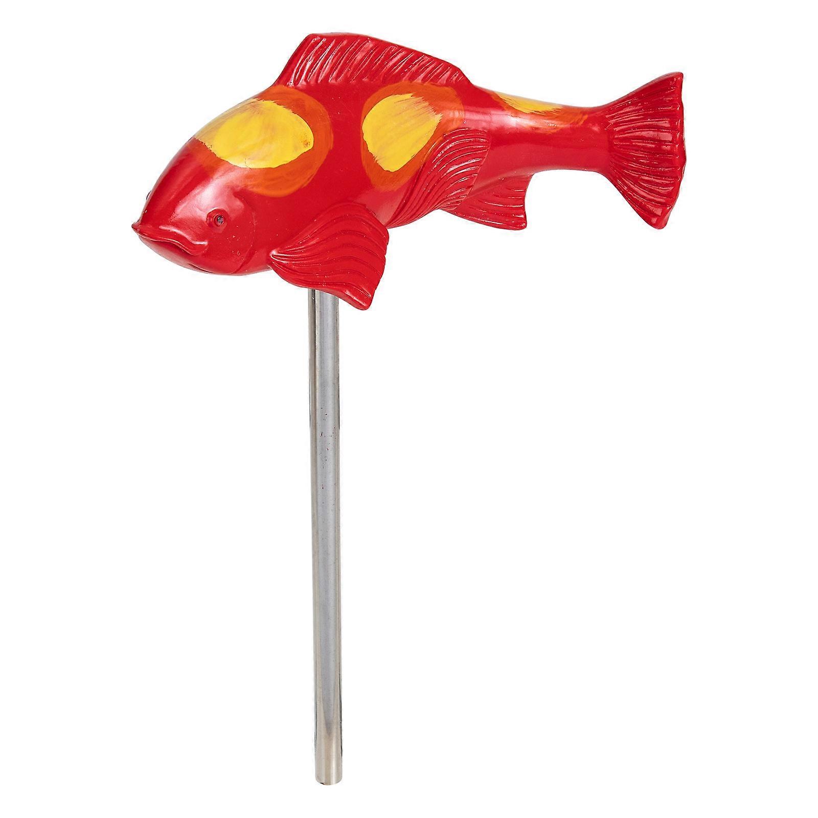 Piquet en forme de poisson en résine rouge pour la décoration de poisson de jardin dans le style moderne 1Pack