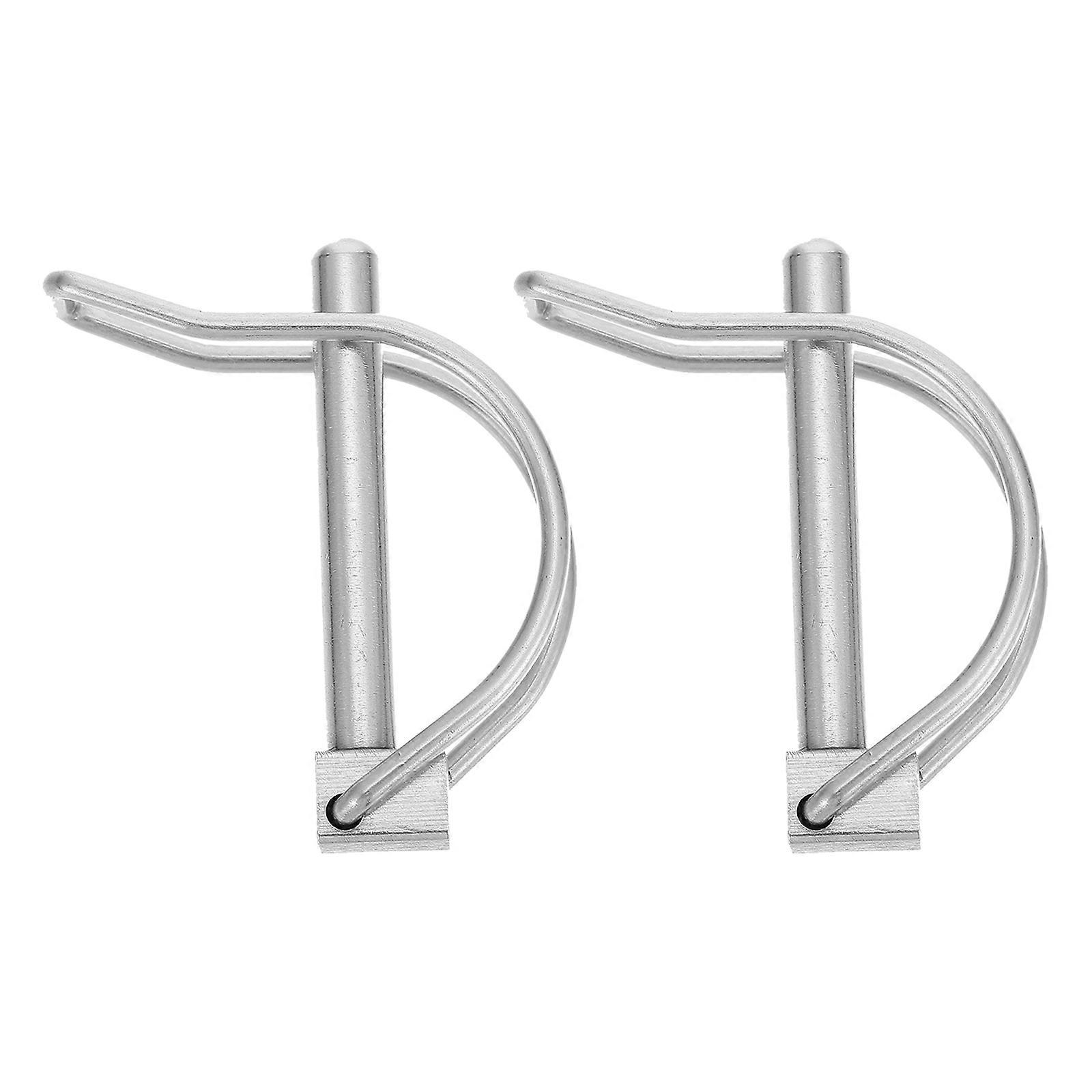 Trailer Coupler Lock Pin 2 Pack Silver Safety Coupler Quick Release Function For Truck Parts Trailer Use Effective Locking Solution