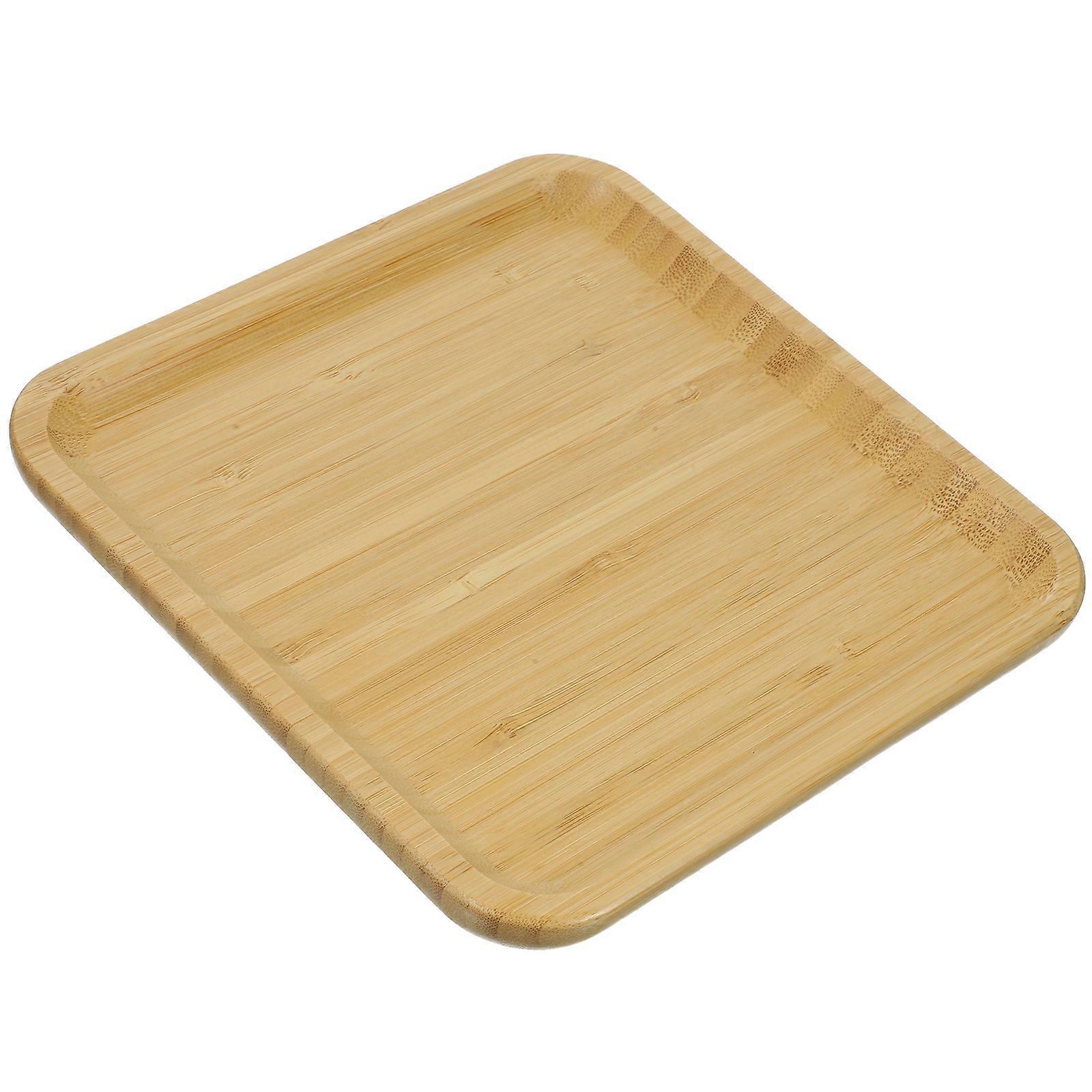 Bamboo Trinket Tray for Storage Perfect for Jewelry Key Nightstand Assorted Color 7x7 Inches