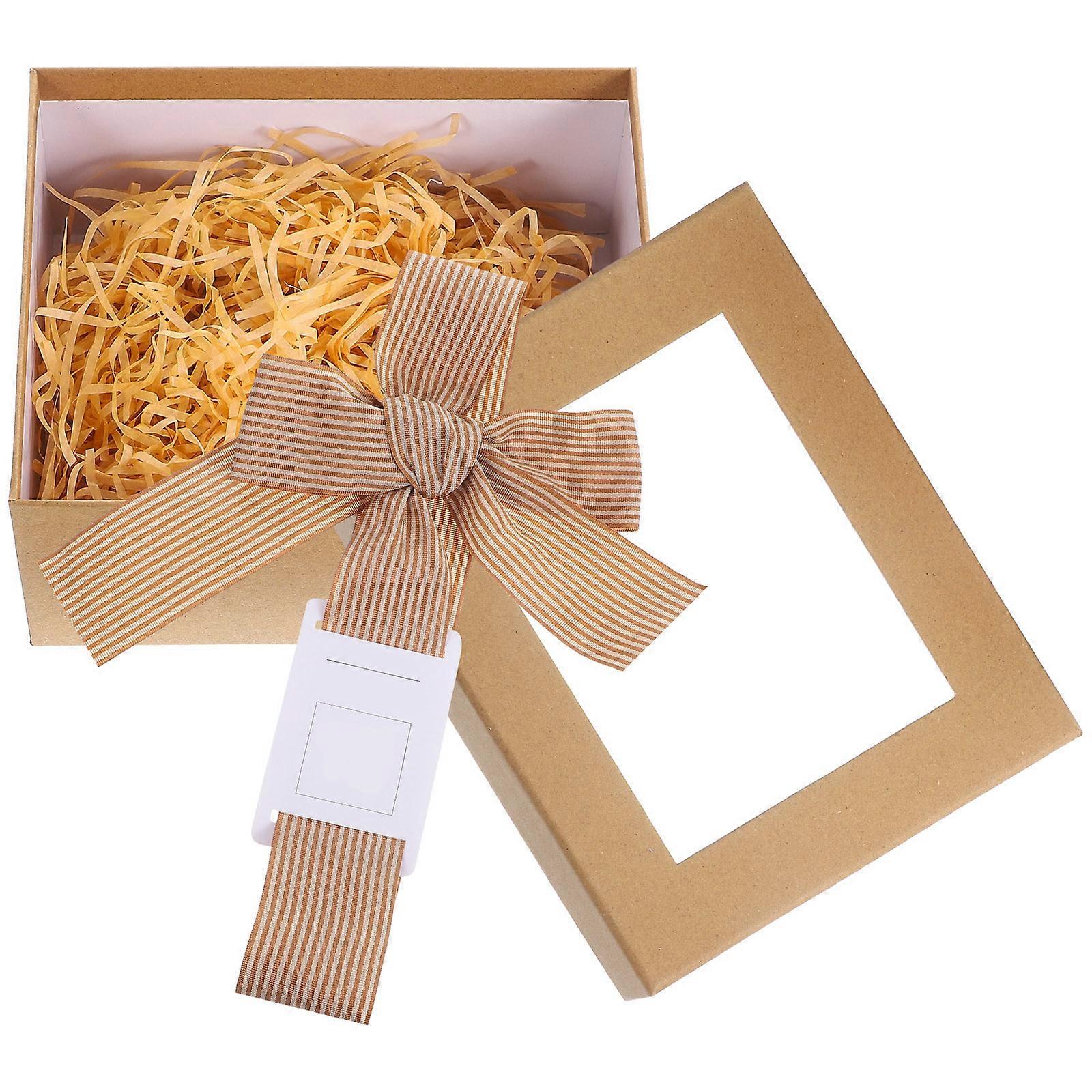 Clear Window Present Box for Elegant Party Treats Stylish Ribbon Tote Bag for Birthdays, Business Events, and Packaging