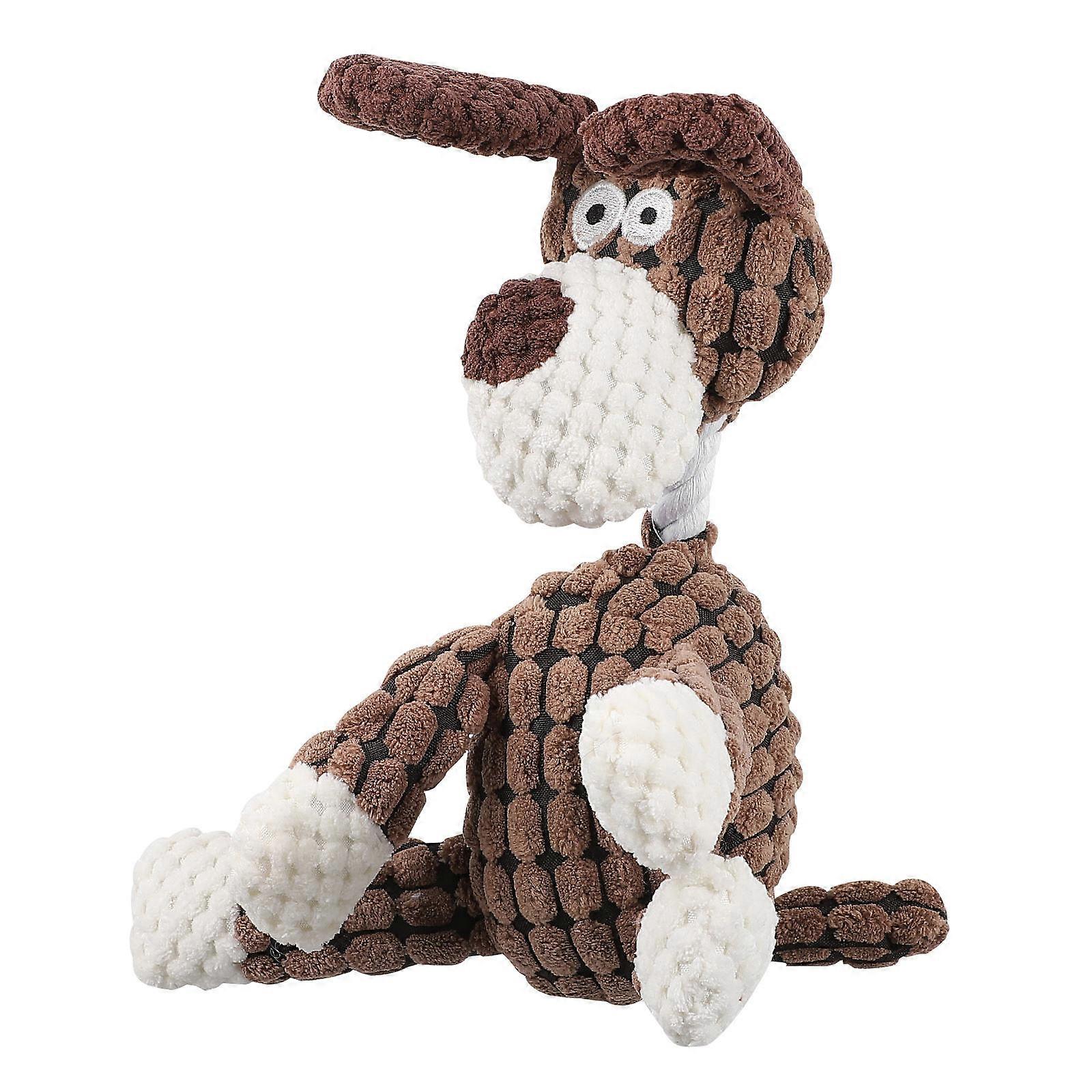 Donkey Shape Chewing Plush Toy For Dogs And Puppies With Brown Color And Suitable For Indoor Play 1Pcs