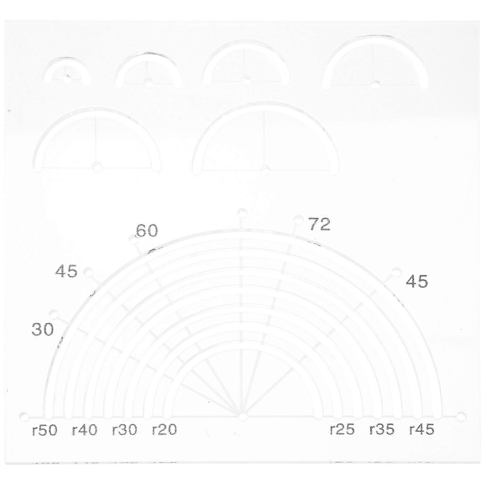 Multi functional Semicircle Template Acrylic Ruler for Quilting and Cutting Fabric