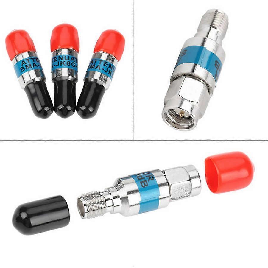 3pcs 2W SMA Attenuator Male to Female RF Coaxial Attenuator DC-6.0GHz 50 Fixed Attenuation 1-30dB