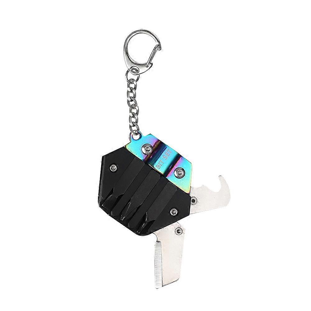 External Cutting Blade Multifunctional Mini Portable EDC Knife Coin Shaped Tool Foldable Pocket Knife Keychain Hanging Decorations
