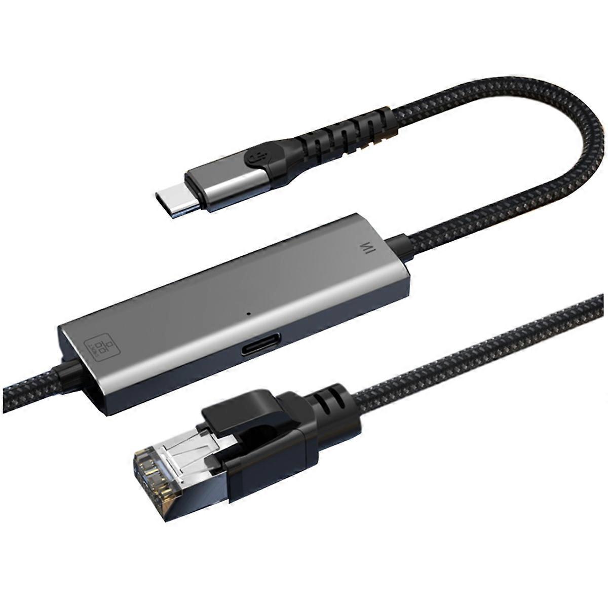 2500 Mbit/s Ethernet Gigabit Adapter Typ-C auf RJ45 Netzwerkkarte 2,5G Gigabit Ethernet Konverter PD100