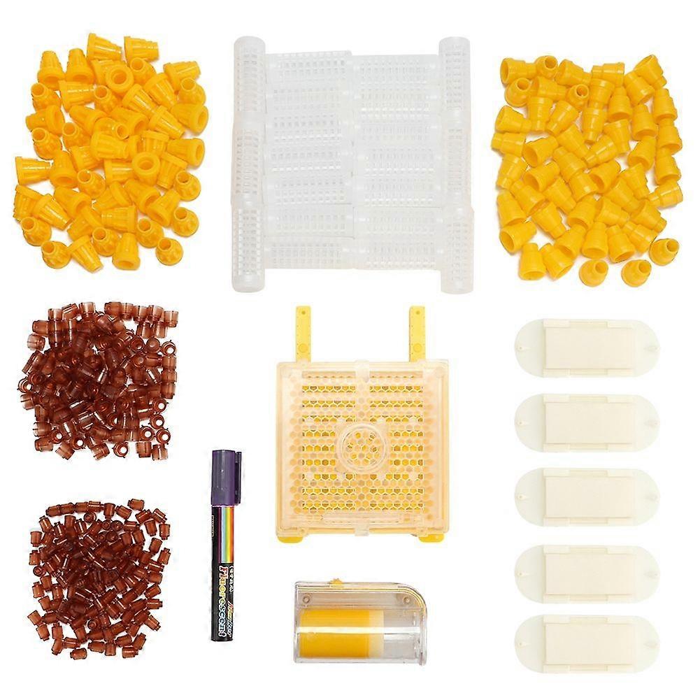 Queen Rearing Kit Plastic Bee Breeding Set Cage Marking Bottle Beekeeping Tool Accessories