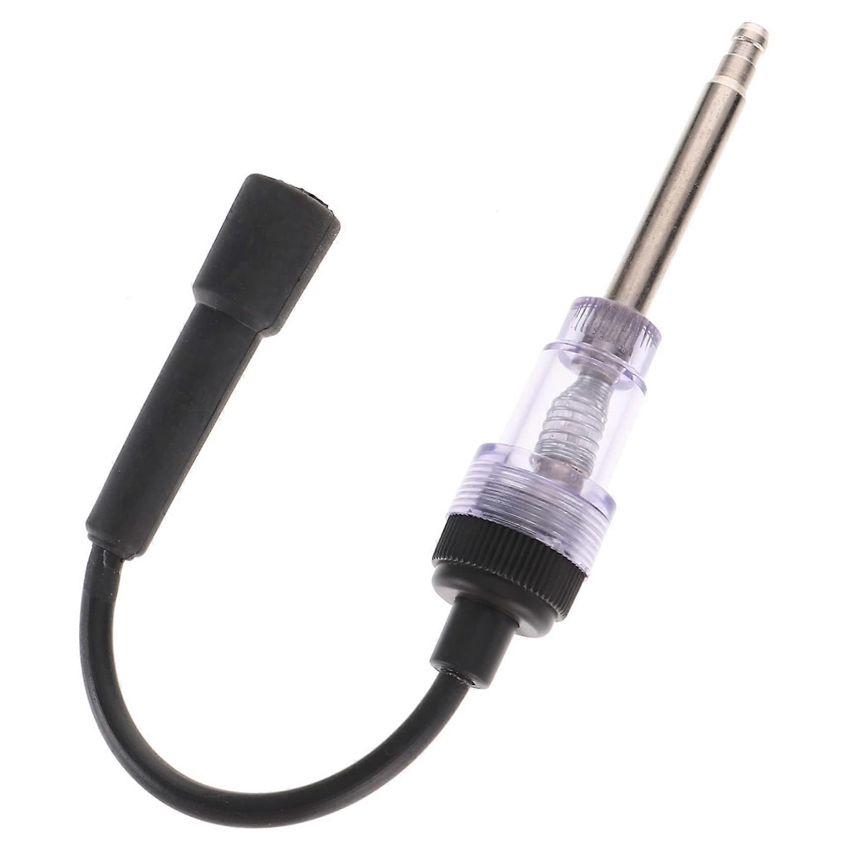 Inline Spark Plug Tester for Lawnmowers, Straight Boot Ignition Tester, Black Plastic Diagnostic Tool