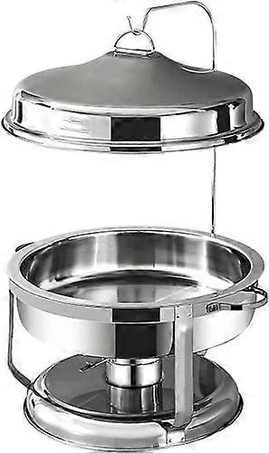 Stainless Steel Chafing Dish, Round, 9L, FullSize Buffet Serving Plate