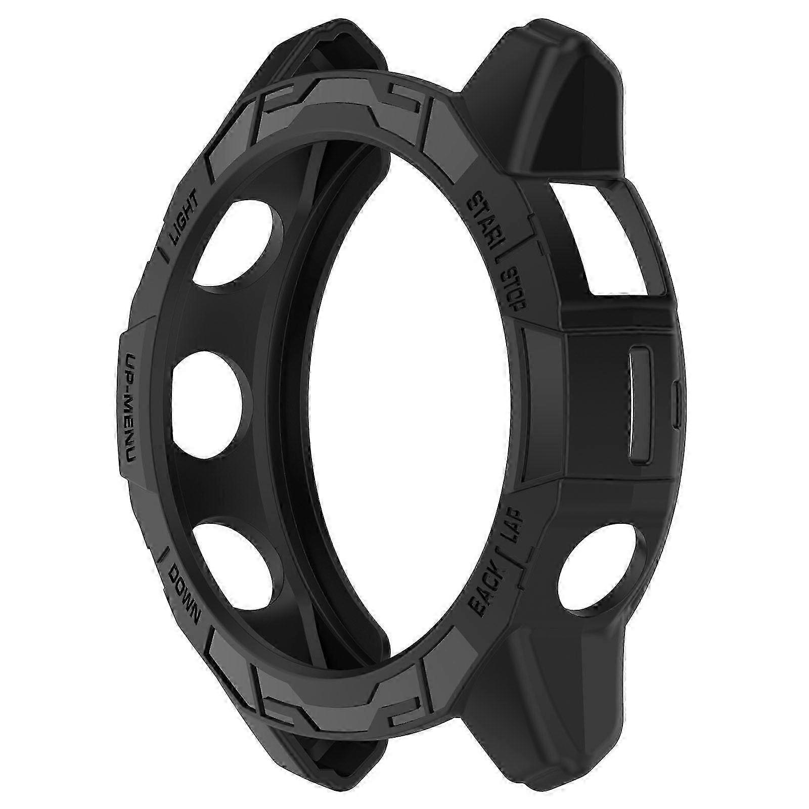 Protective Half Wrap Case for 47mm Smartwatches - Durable Black Cover