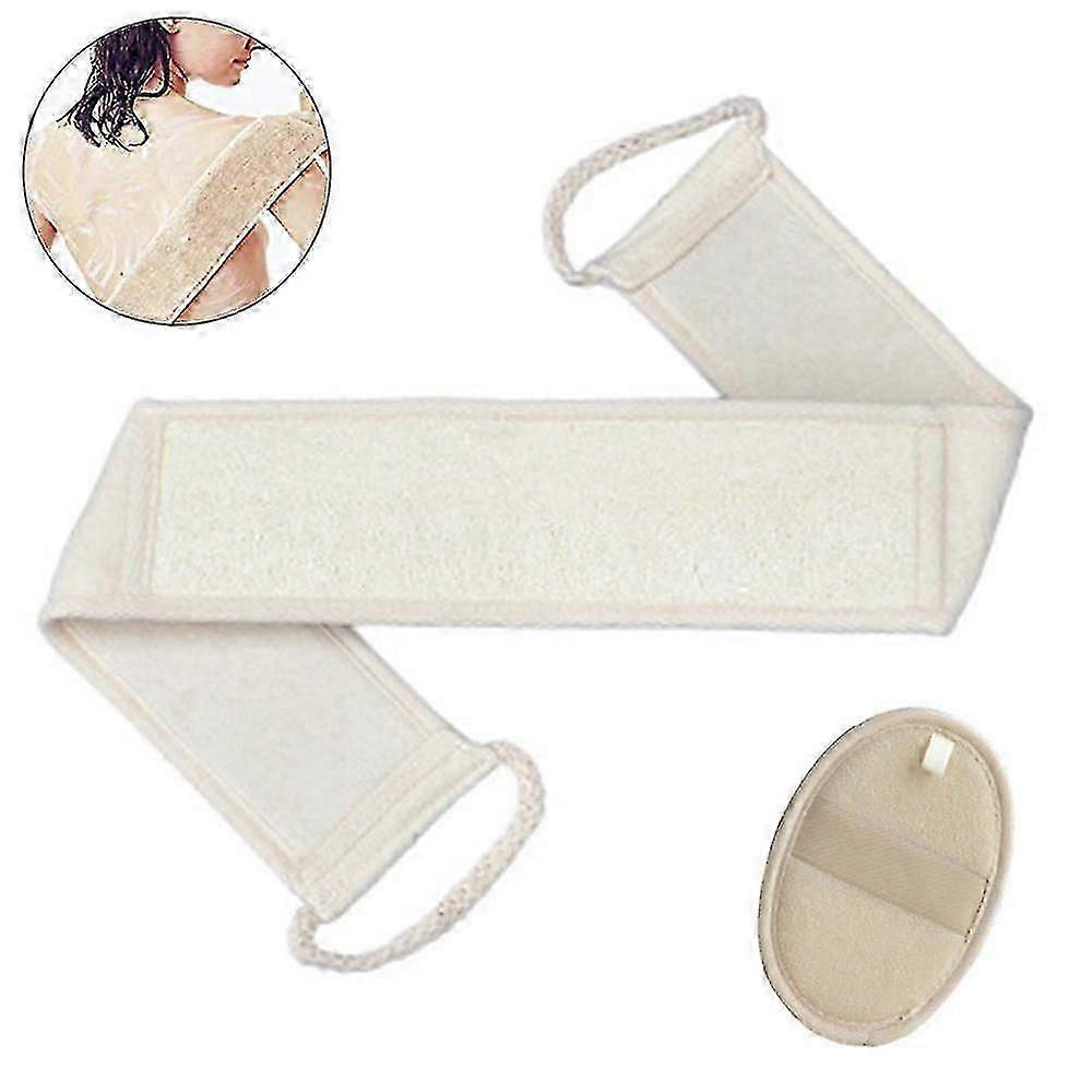Durable 2-Piece Exfoliating Loofah Back Scrubber Set for Shower - Deep Clean &