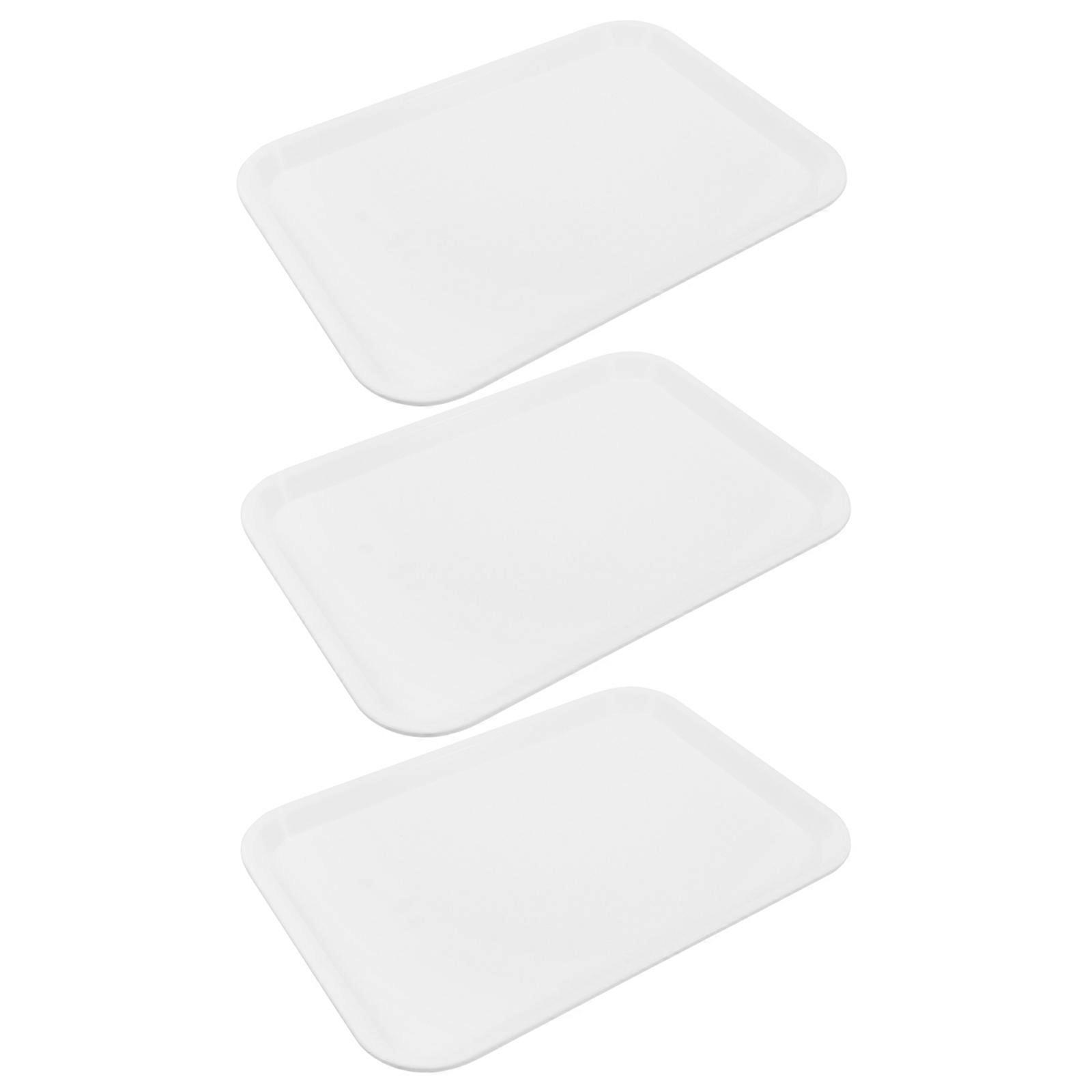 White Food Storage Tray for Dried Fruits Nuts and Candies with Modern Design Lightweight and Easy to Carry 3 Pieces