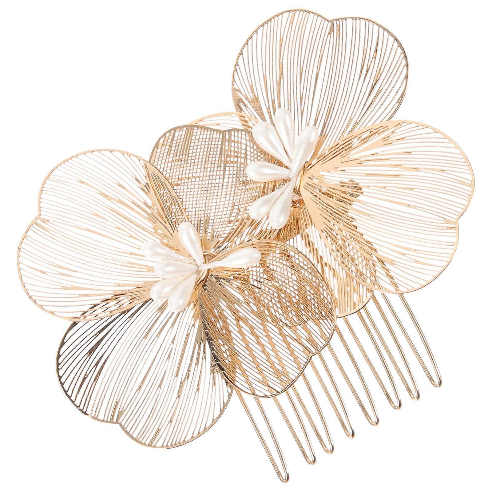 Vintage Floral Hair Comb for Brides Durable & Easy to Use Headpiece for Weddings, Engagements, and Special Occasions