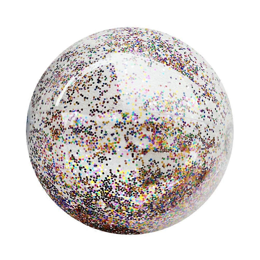 Inflatable Beach Ball with Sequin Design for Kids Playing in Beach Pool or Parties 25cm